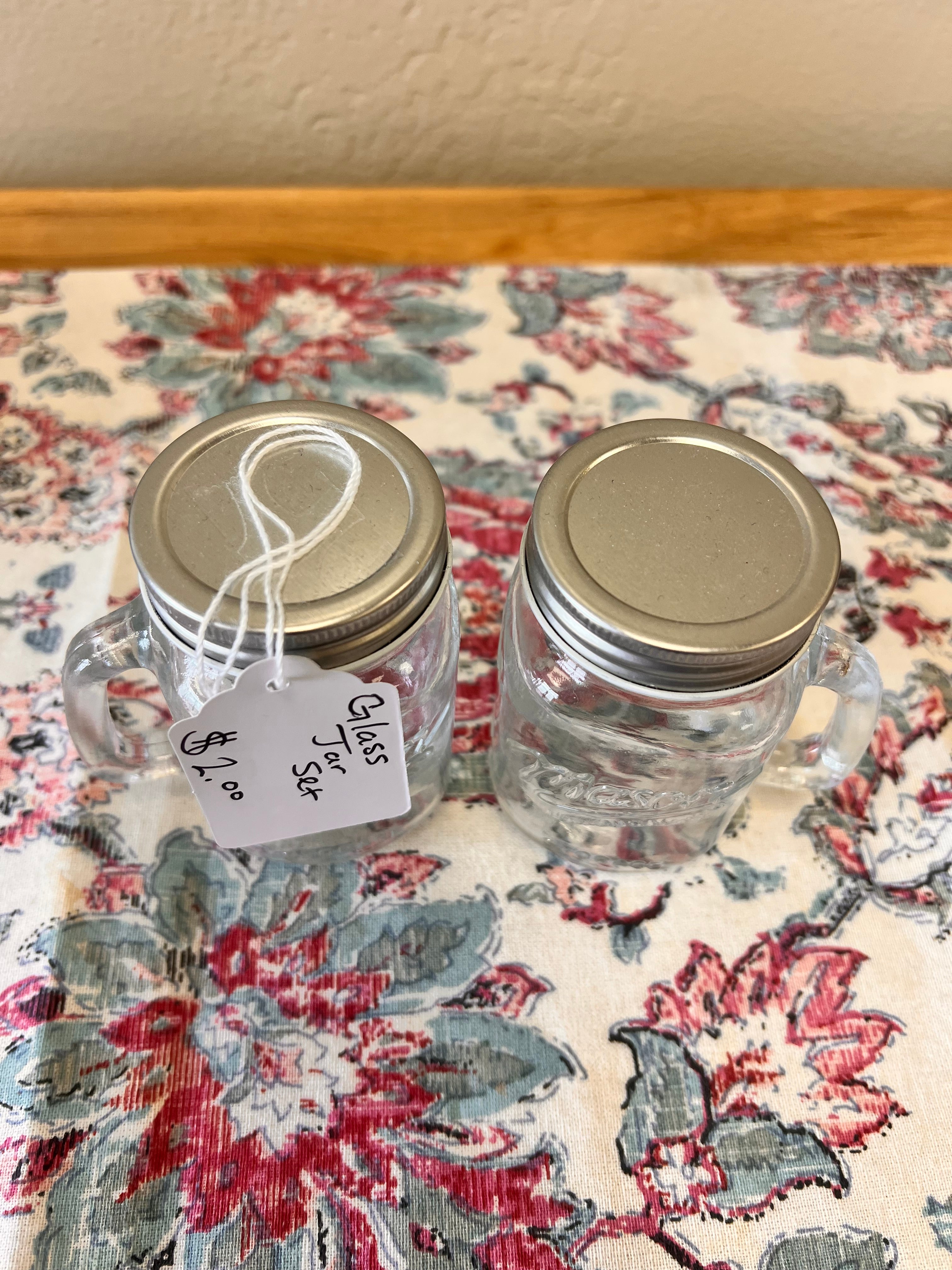 Glass Mini Mason Jar Set