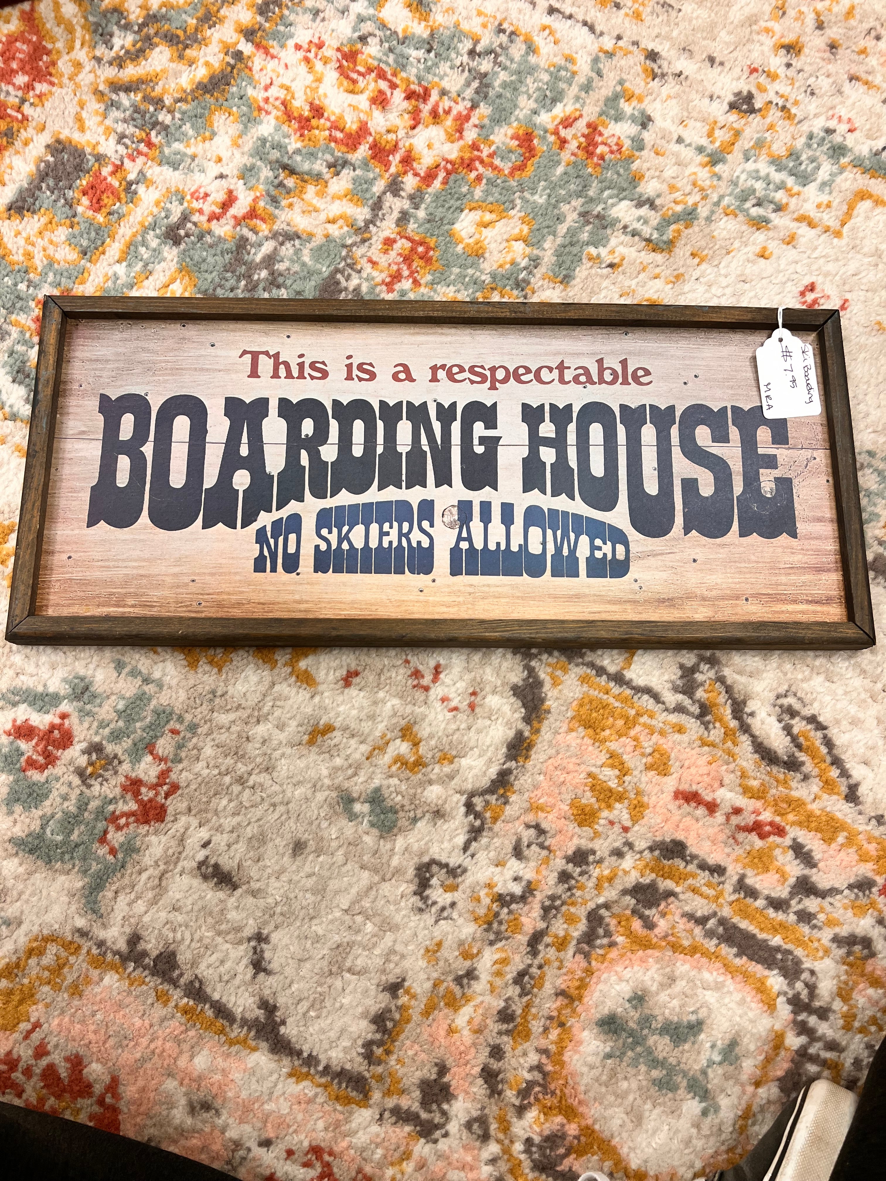 Ski Boarding Sign