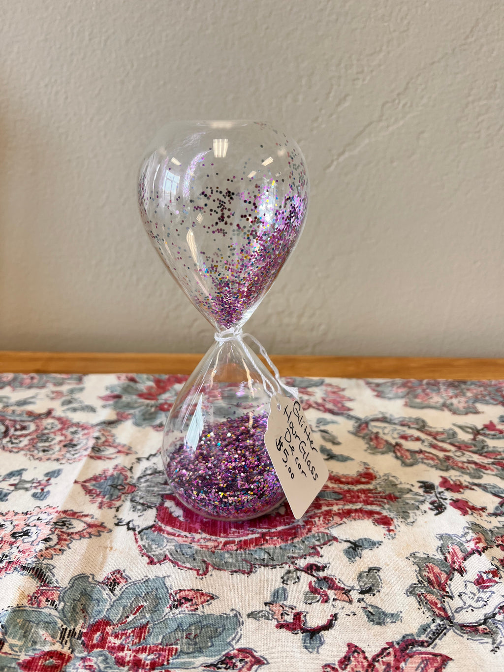 Glitter Hourglass Decor
