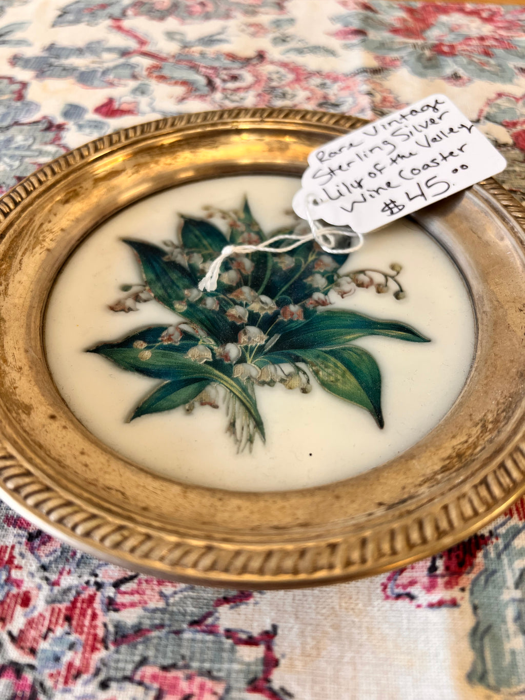 Rare Vintage Sterling Silver Wine Coaster