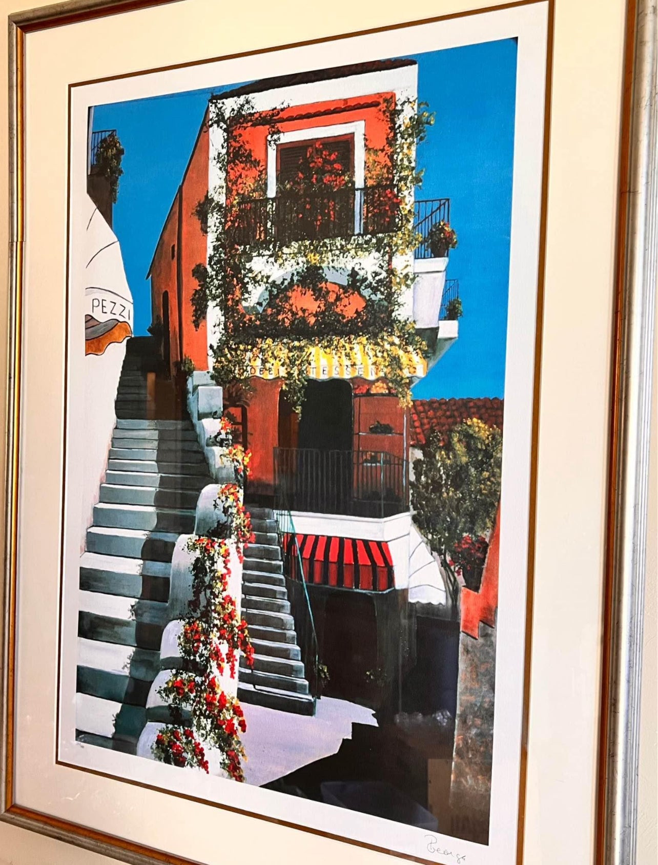 Beautiful Framed Print Signed P. Georgia 30”x40”