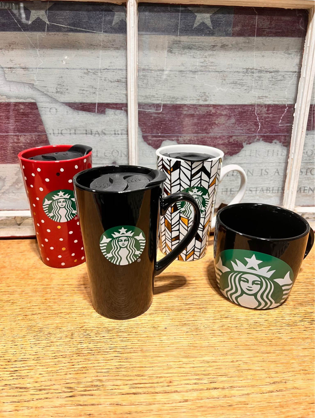 Starbucks Ceramic 14 oz Coffee Cup Travel Mug Set