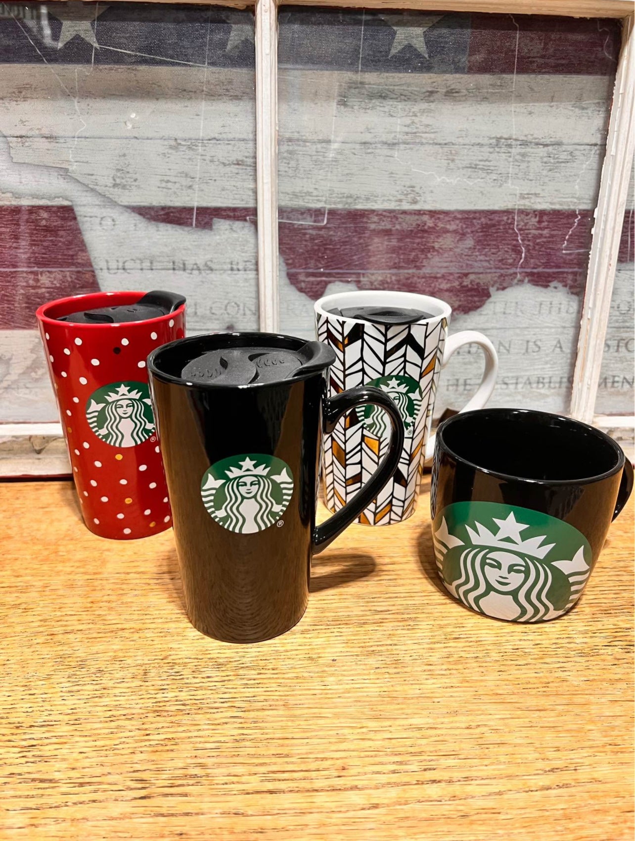 Starbucks Ceramic 14 oz Coffee Cup Travel Mug Set