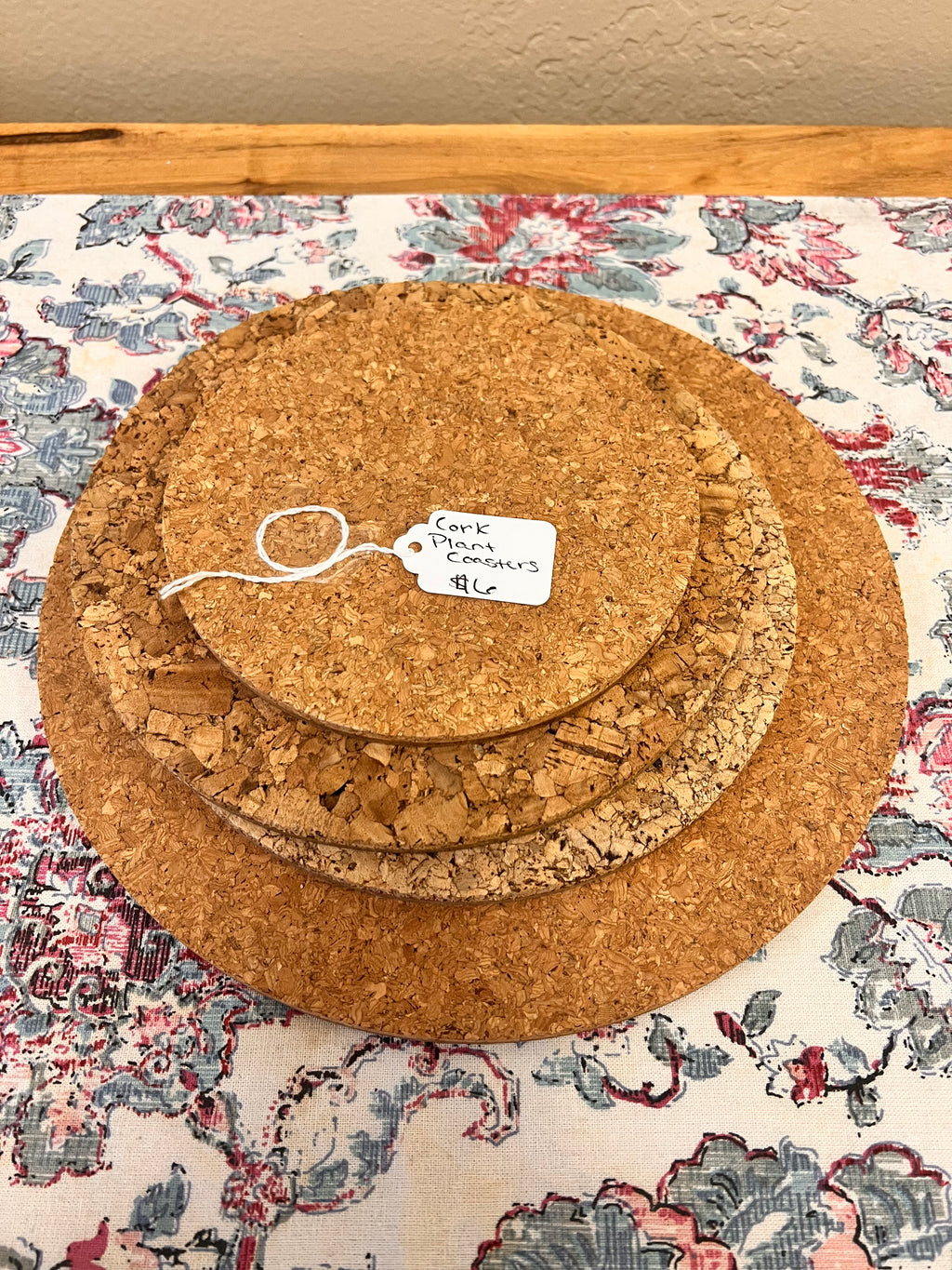 Cork Plant Coaster Set