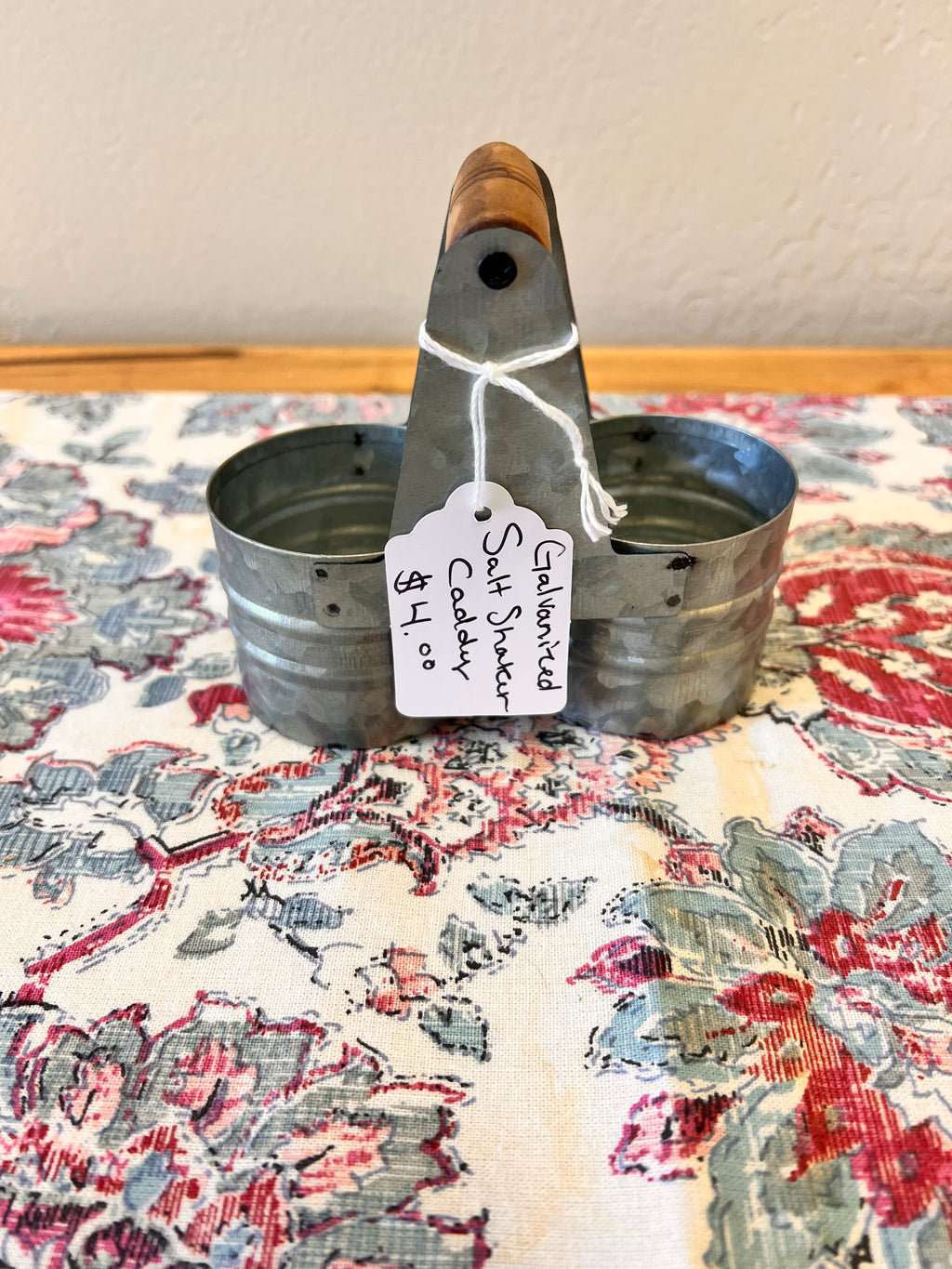 Galvanized Salt Shaker Caddy
