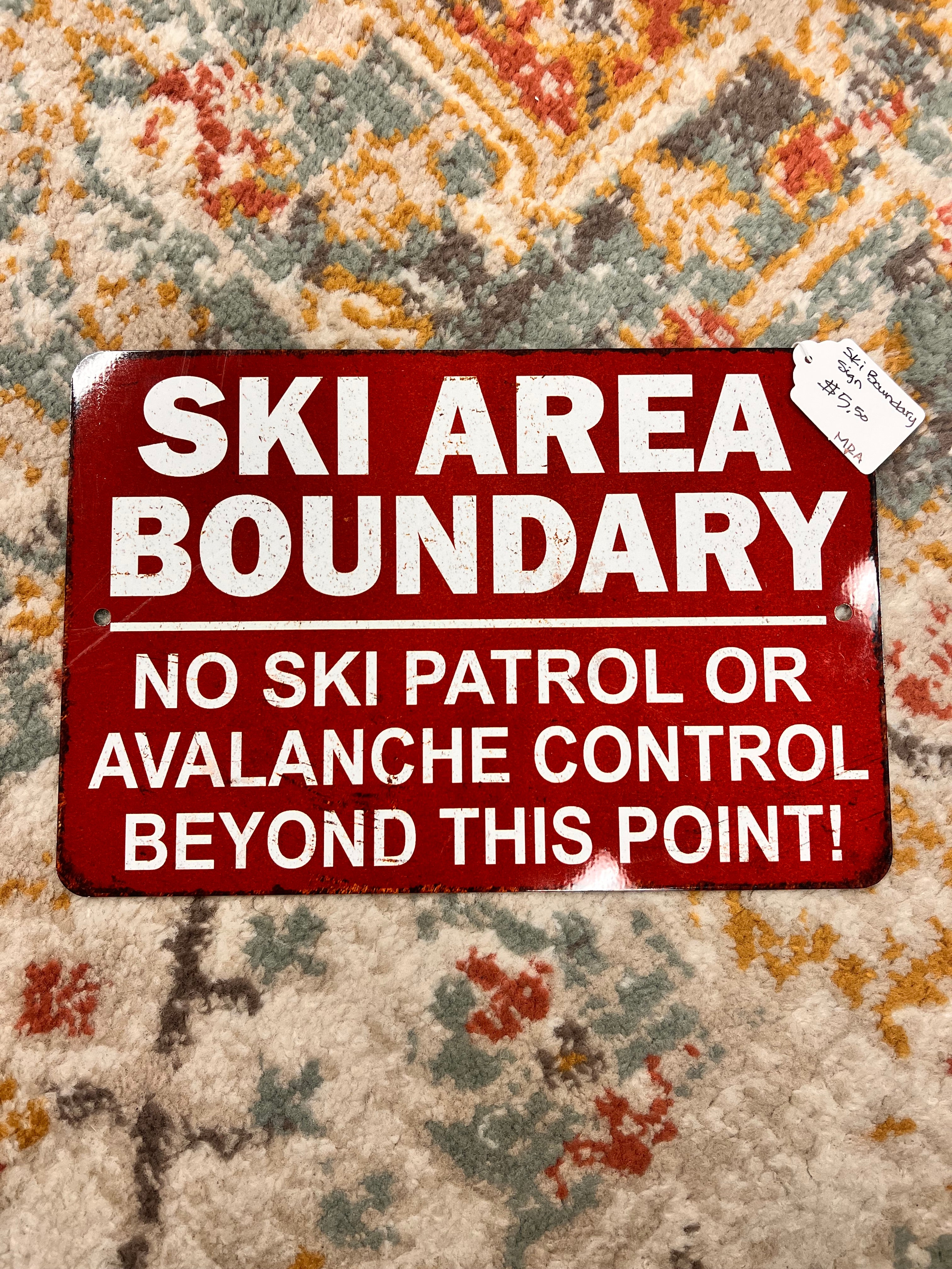 Metal Ski Sign