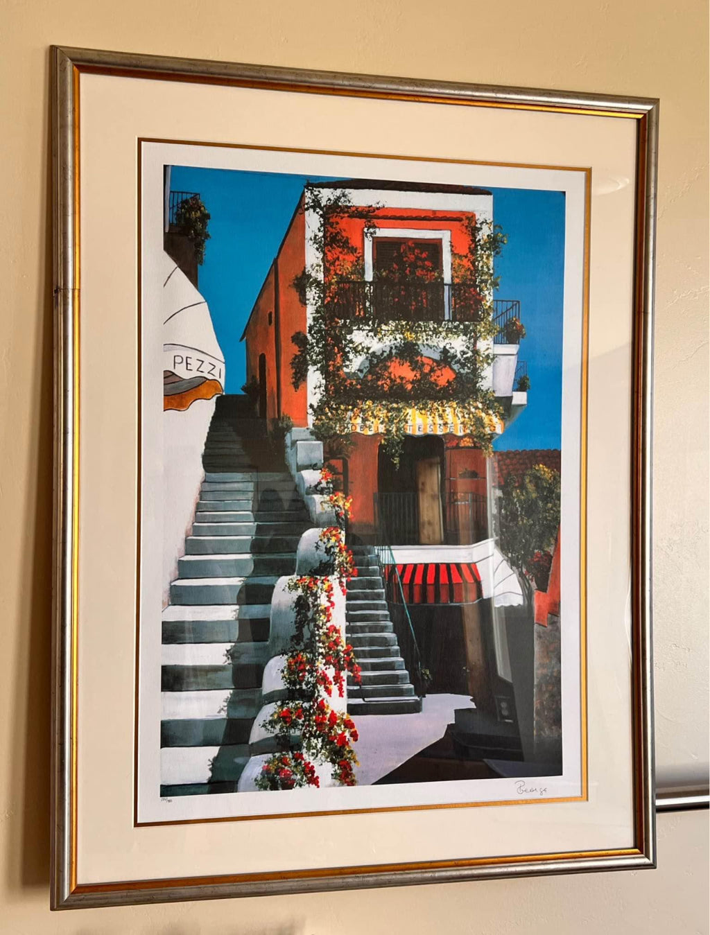 Beautiful Framed Print Signed P. Georgia 30”x40”