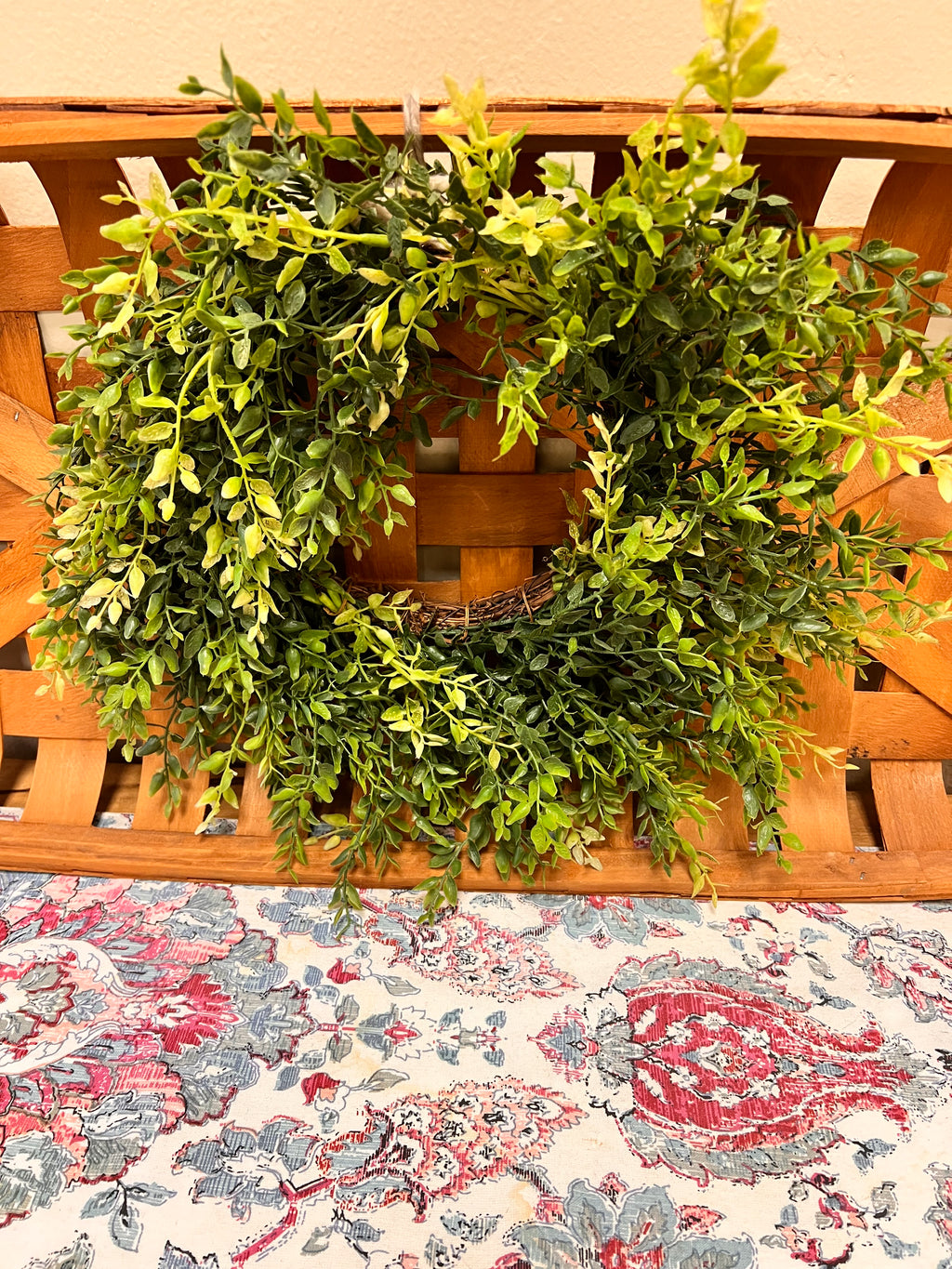 Farmhouse Tobacco Basket & Wreath