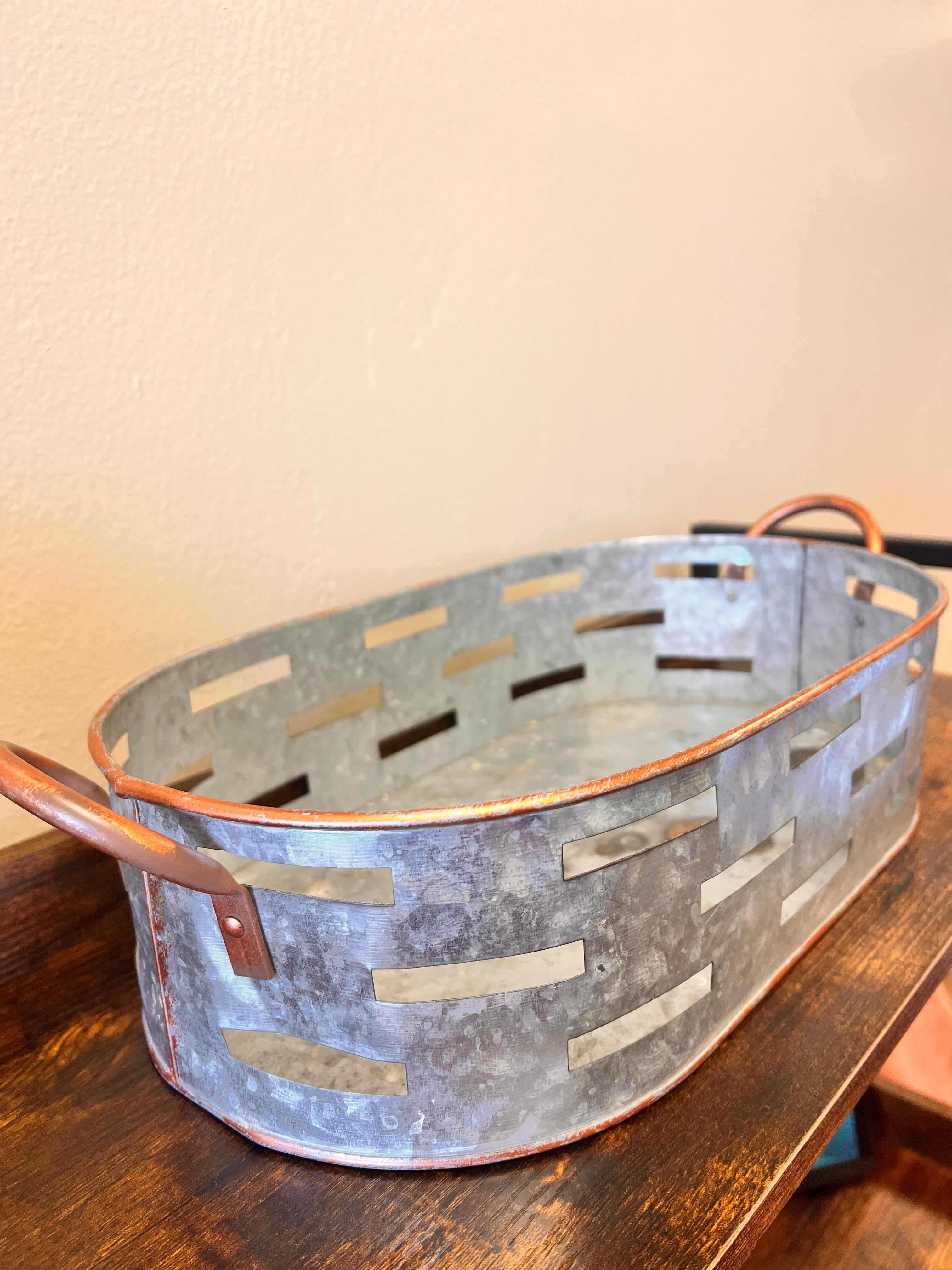 Rustic Metal Decor Bucket