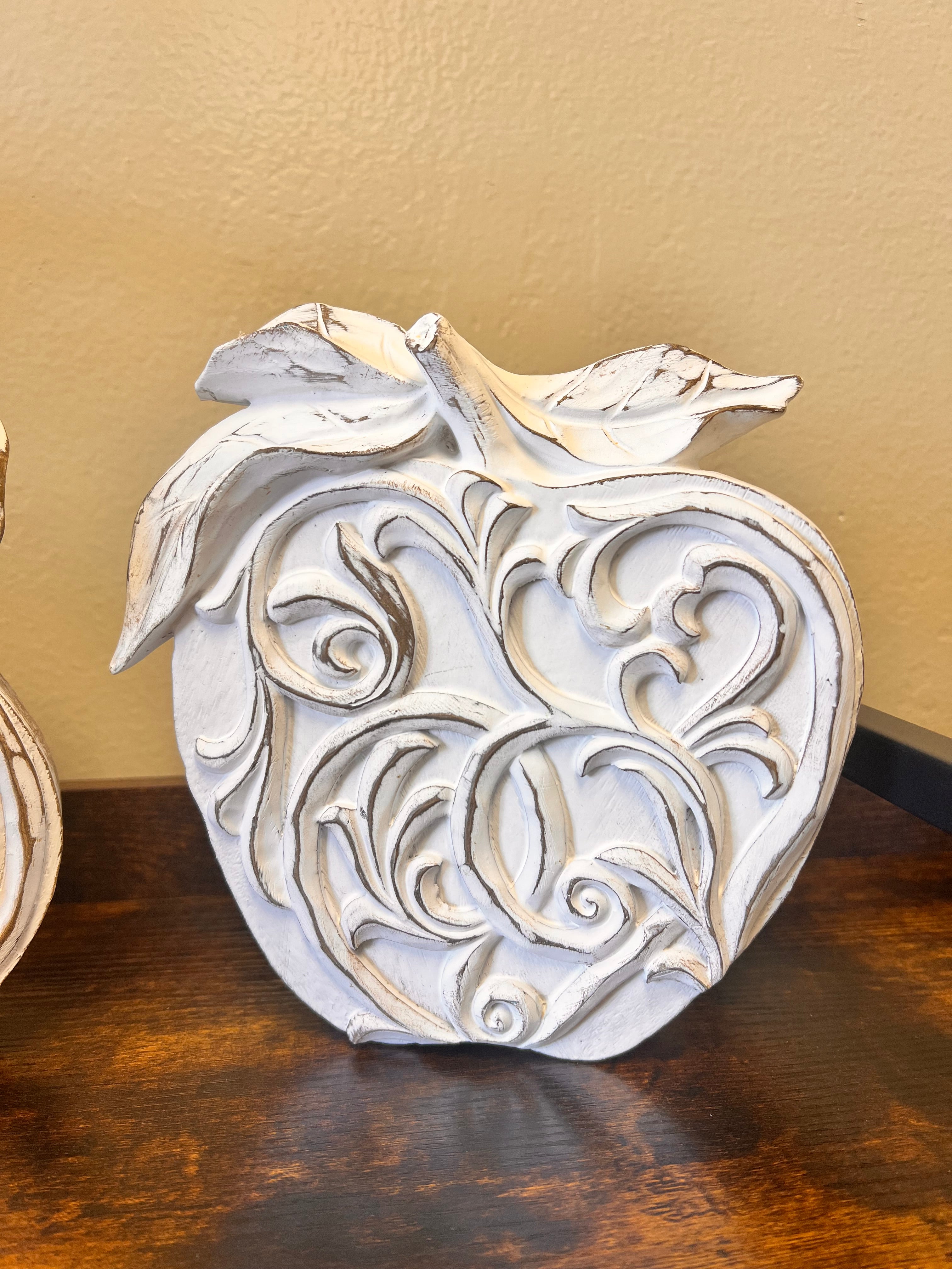 Apple Pear Wood Decor Set