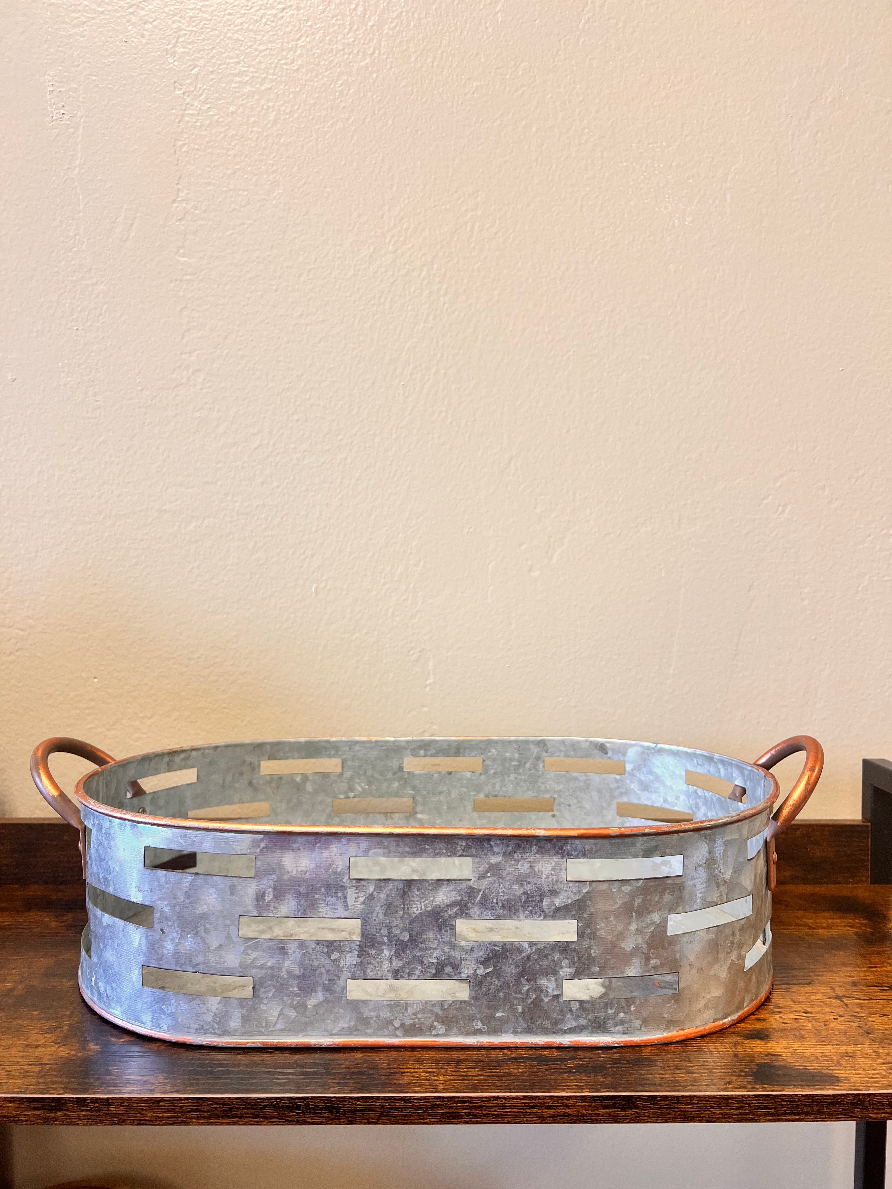 Rustic Metal Decor Bucket