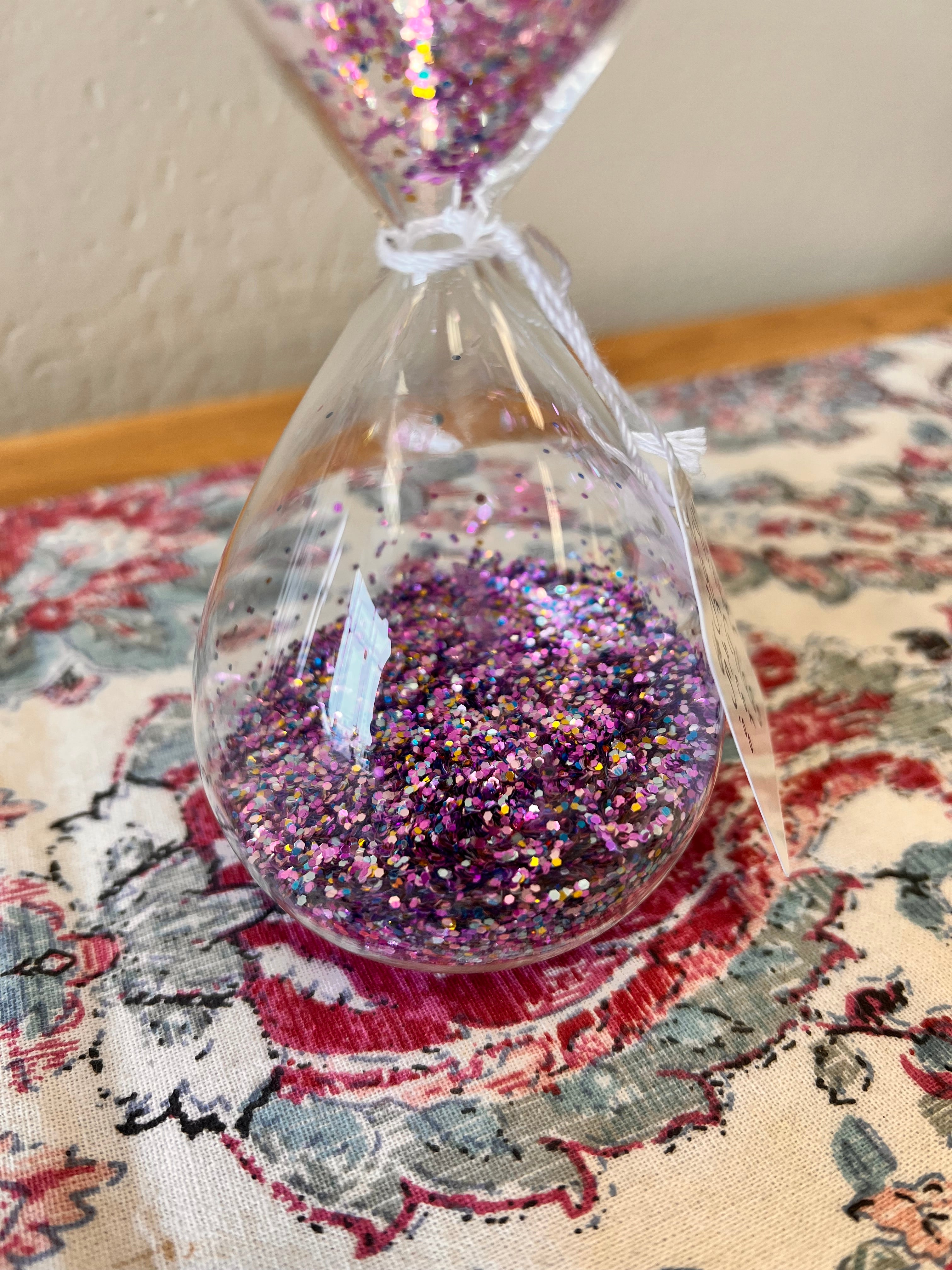 Glitter Hourglass Decor