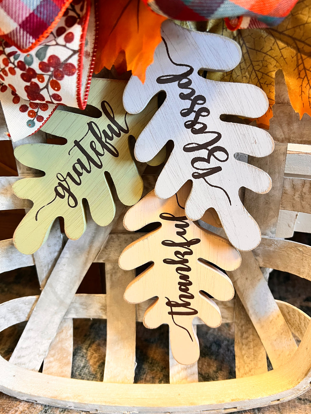 Fall Tobacco Basket Decor