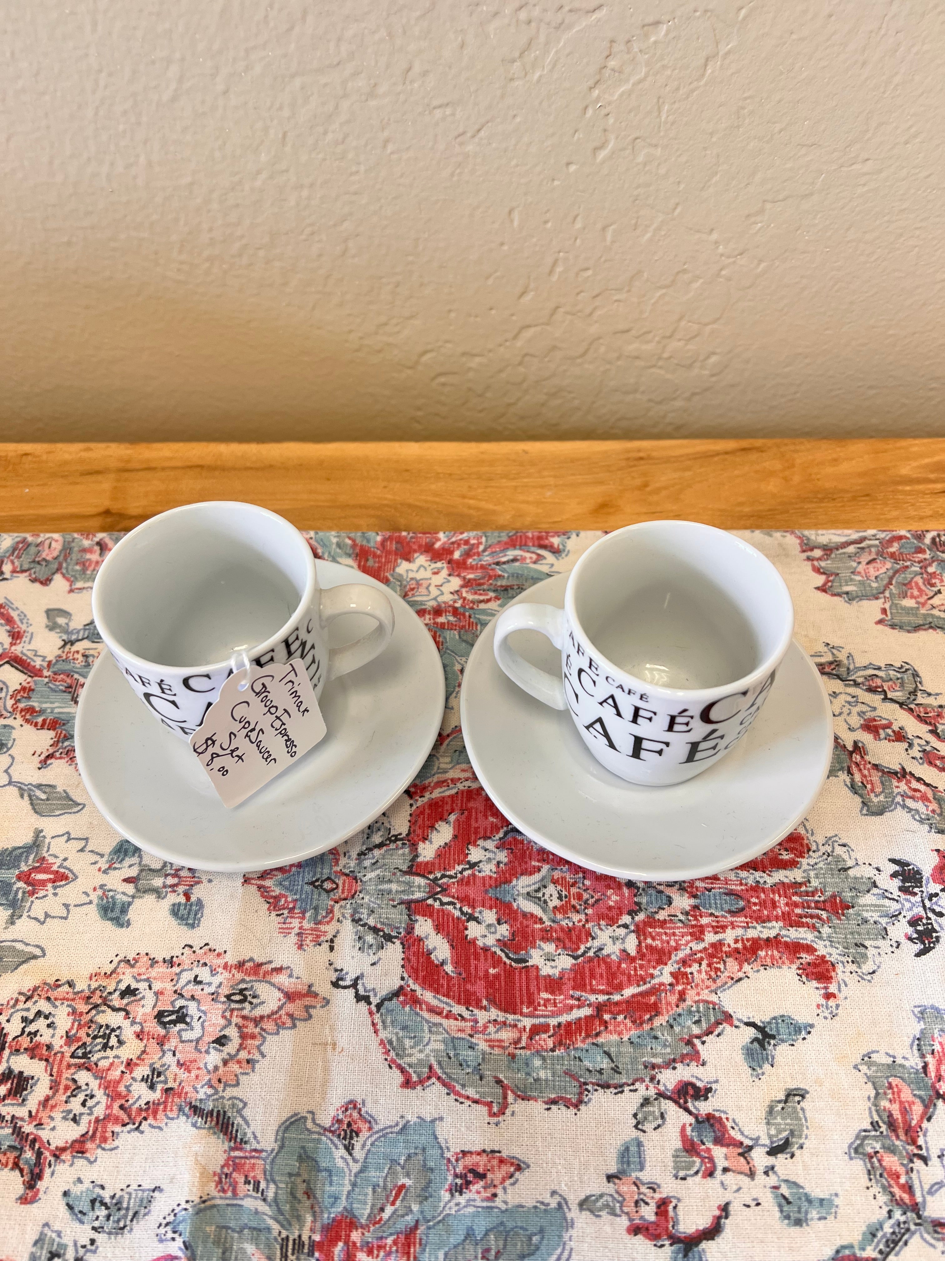 TriMax Group Espresso Cup & Saucer Set