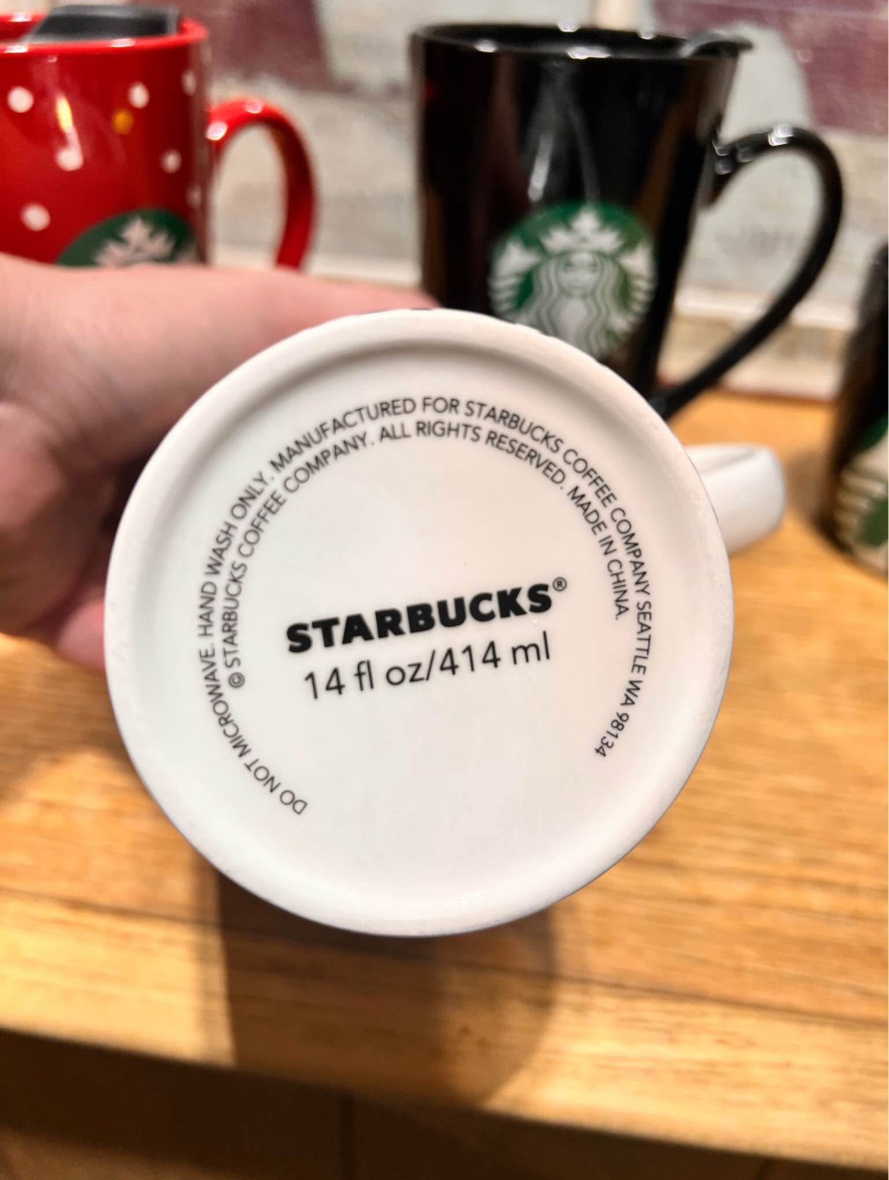 Starbucks Ceramic 14 oz Coffee Cup Travel Mug Set