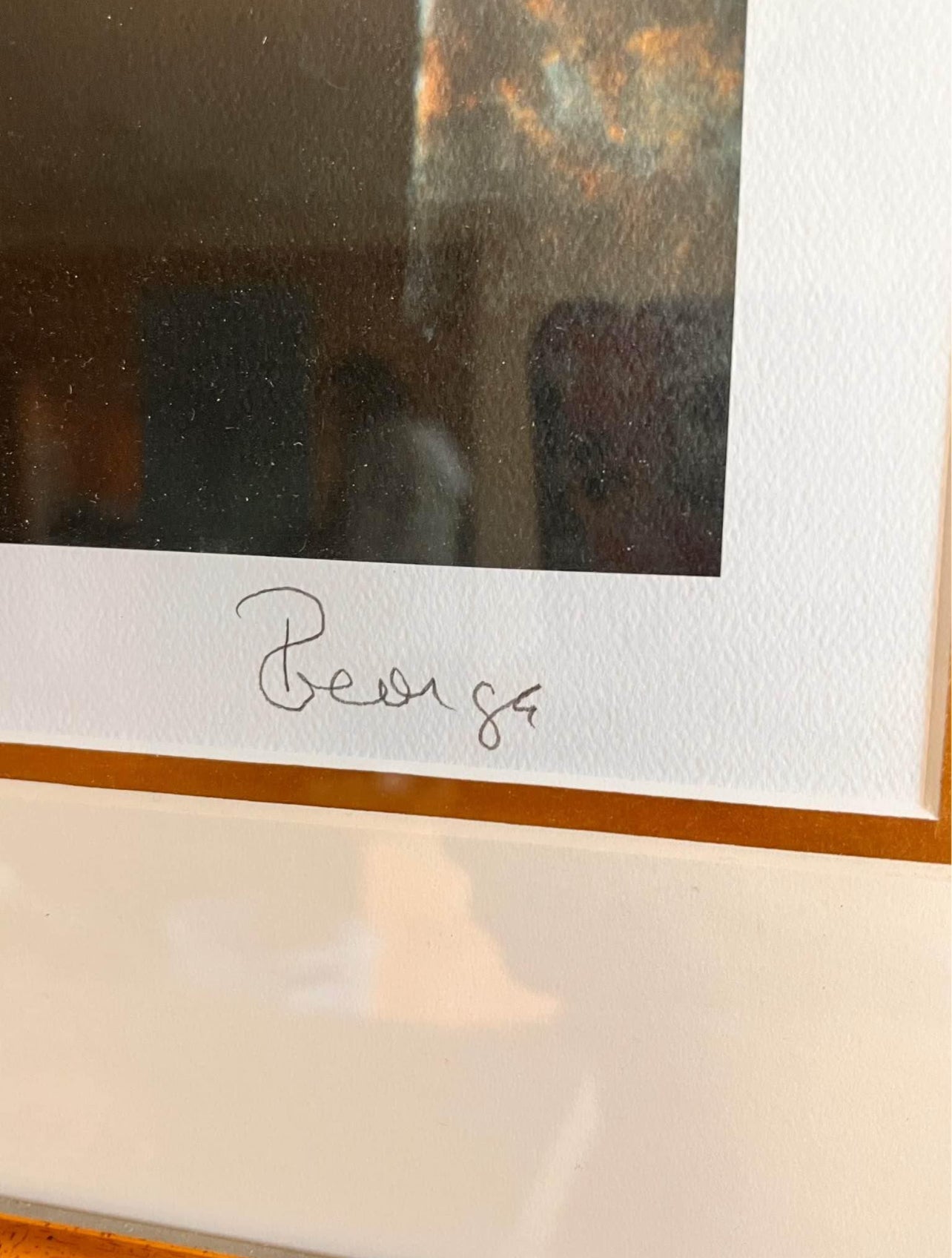 Beautiful Framed Print Signed P. Georgia 30”x40”