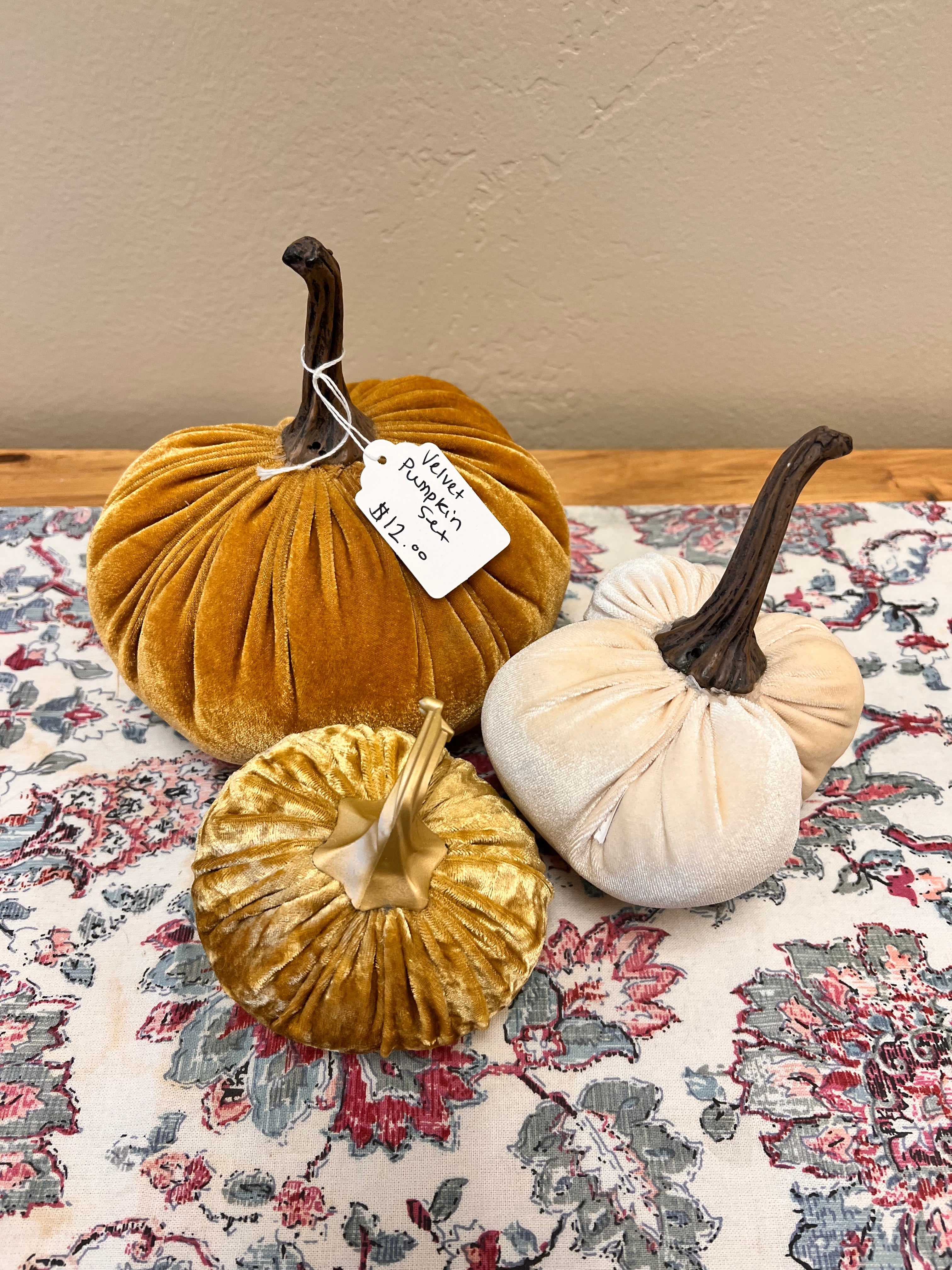 Velvet Pumpkin Set