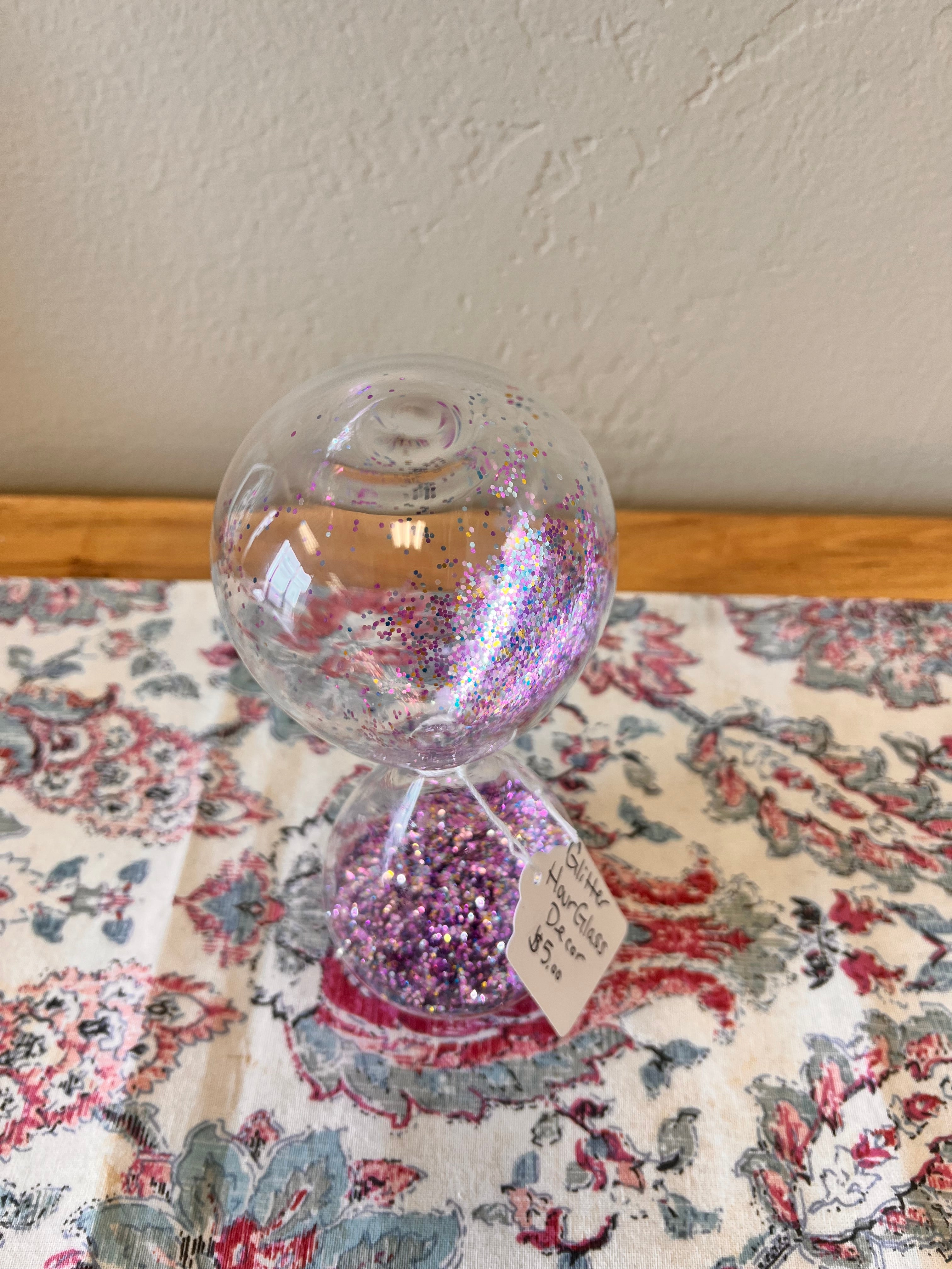 Glitter Hourglass Decor