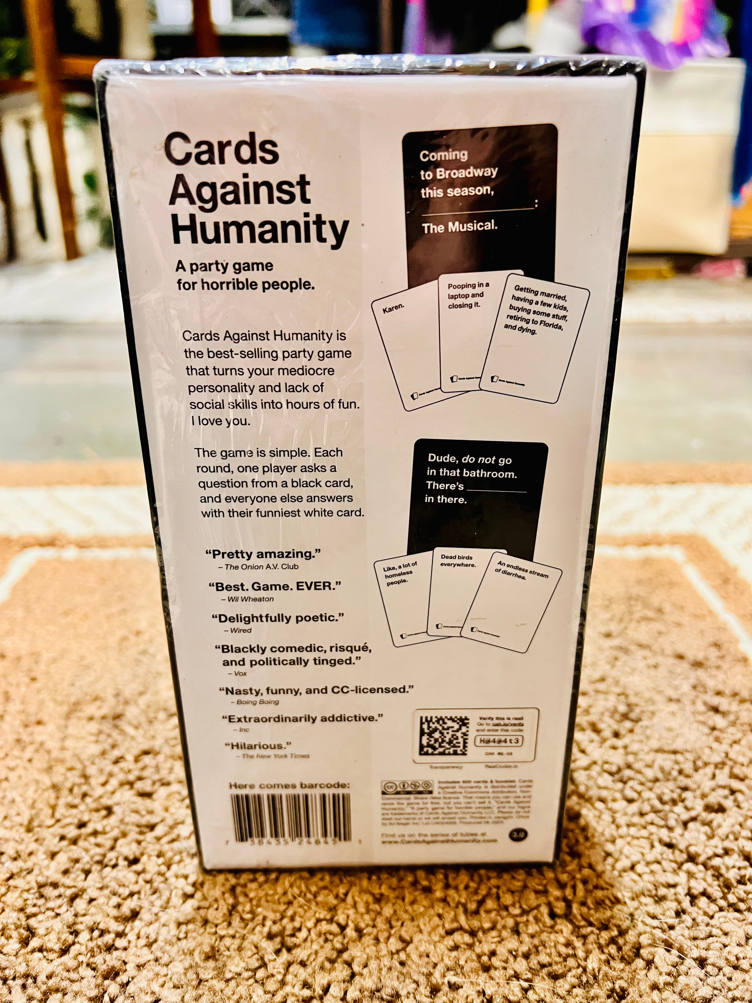 Cards Against Humanity Game New Never Opened