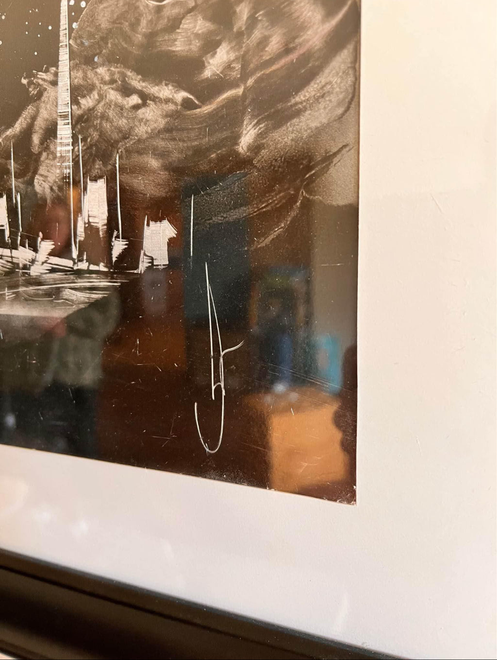 Beautiful Framed San Francisco Vendor Art Work 21”x27”