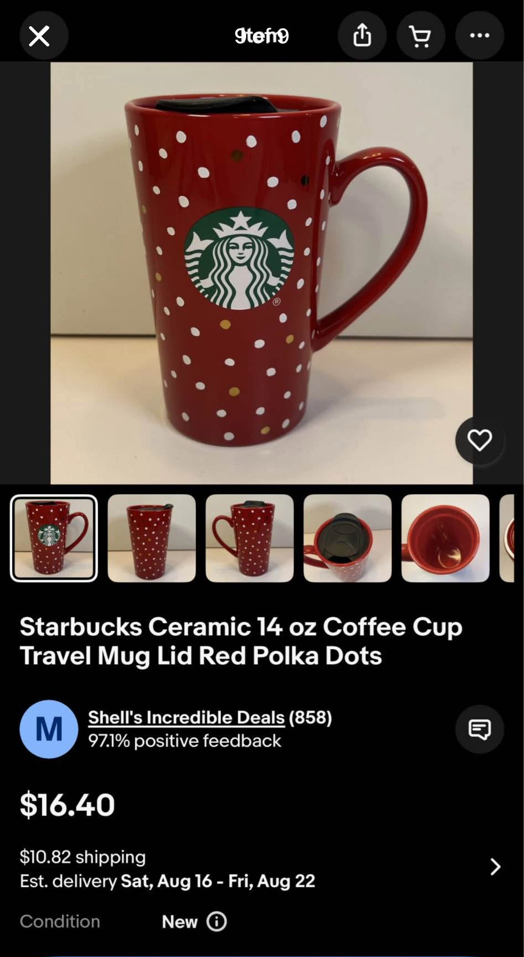 Starbucks Ceramic 14 oz Coffee Cup Travel Mug Set