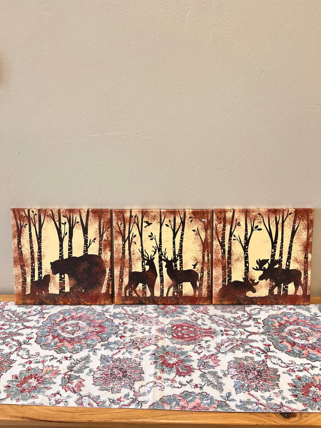 Animal Square Canvas Set of 3