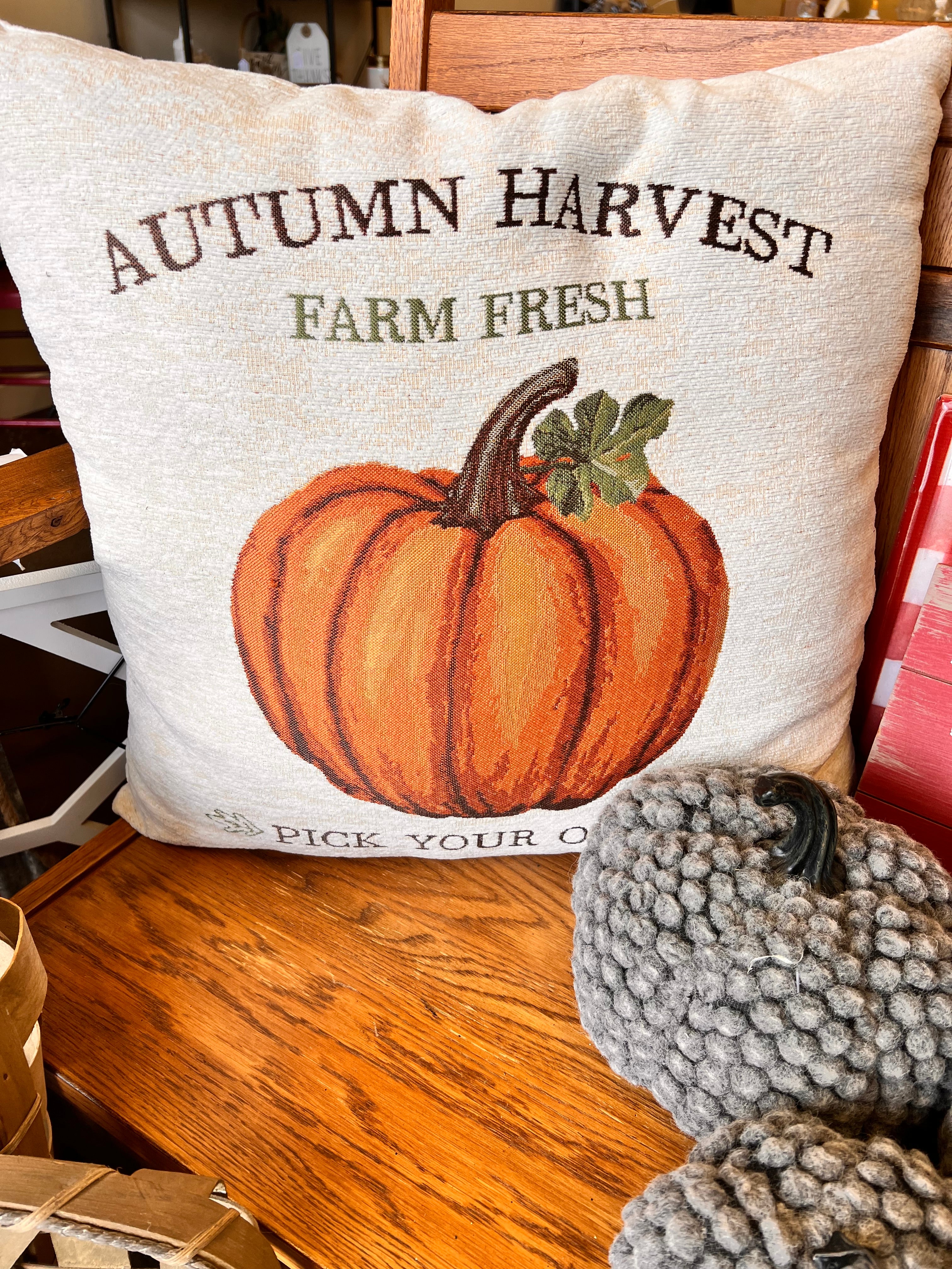Autumn Harvest Decor Pillow