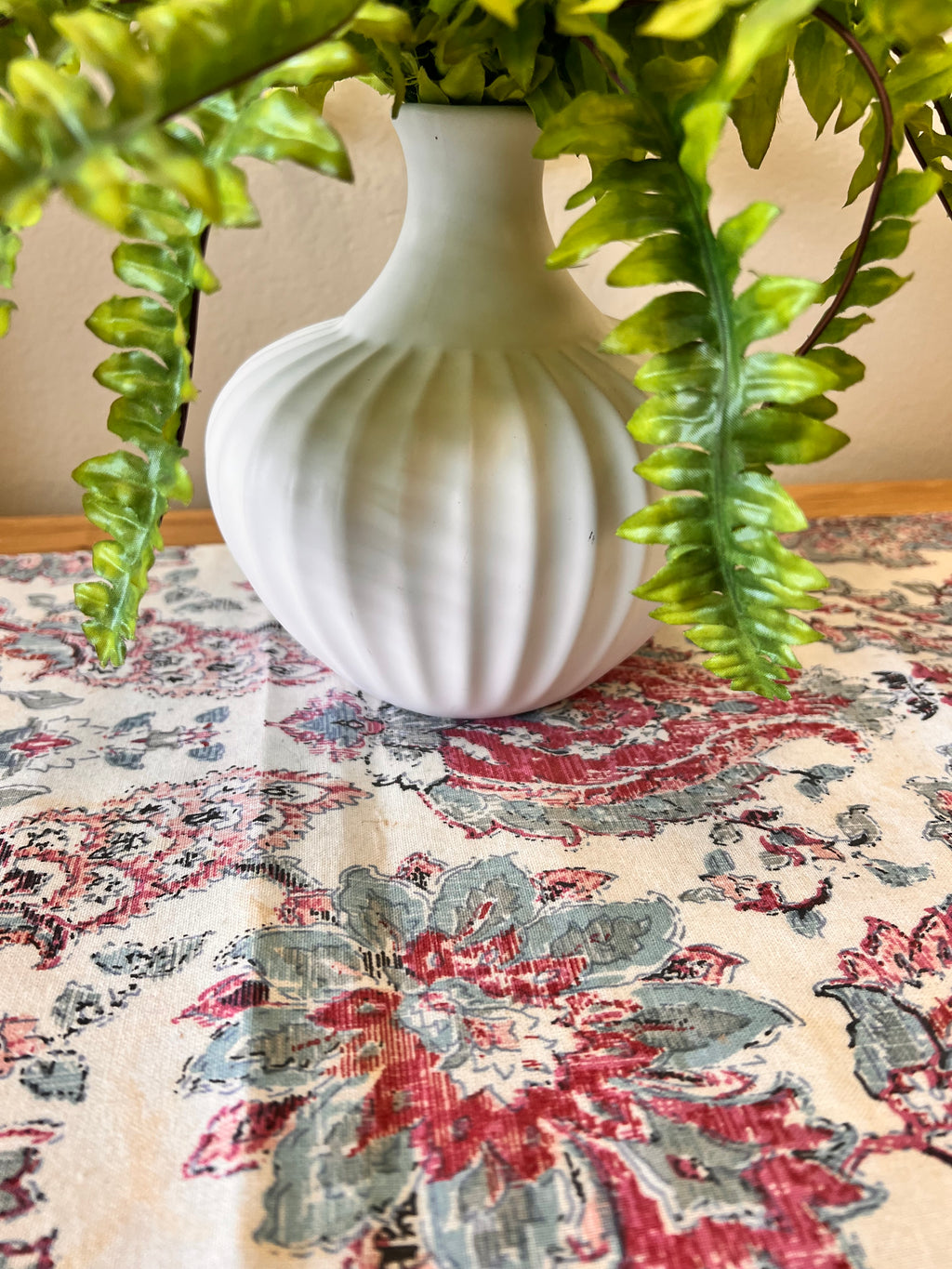 White Vase w/ Plant