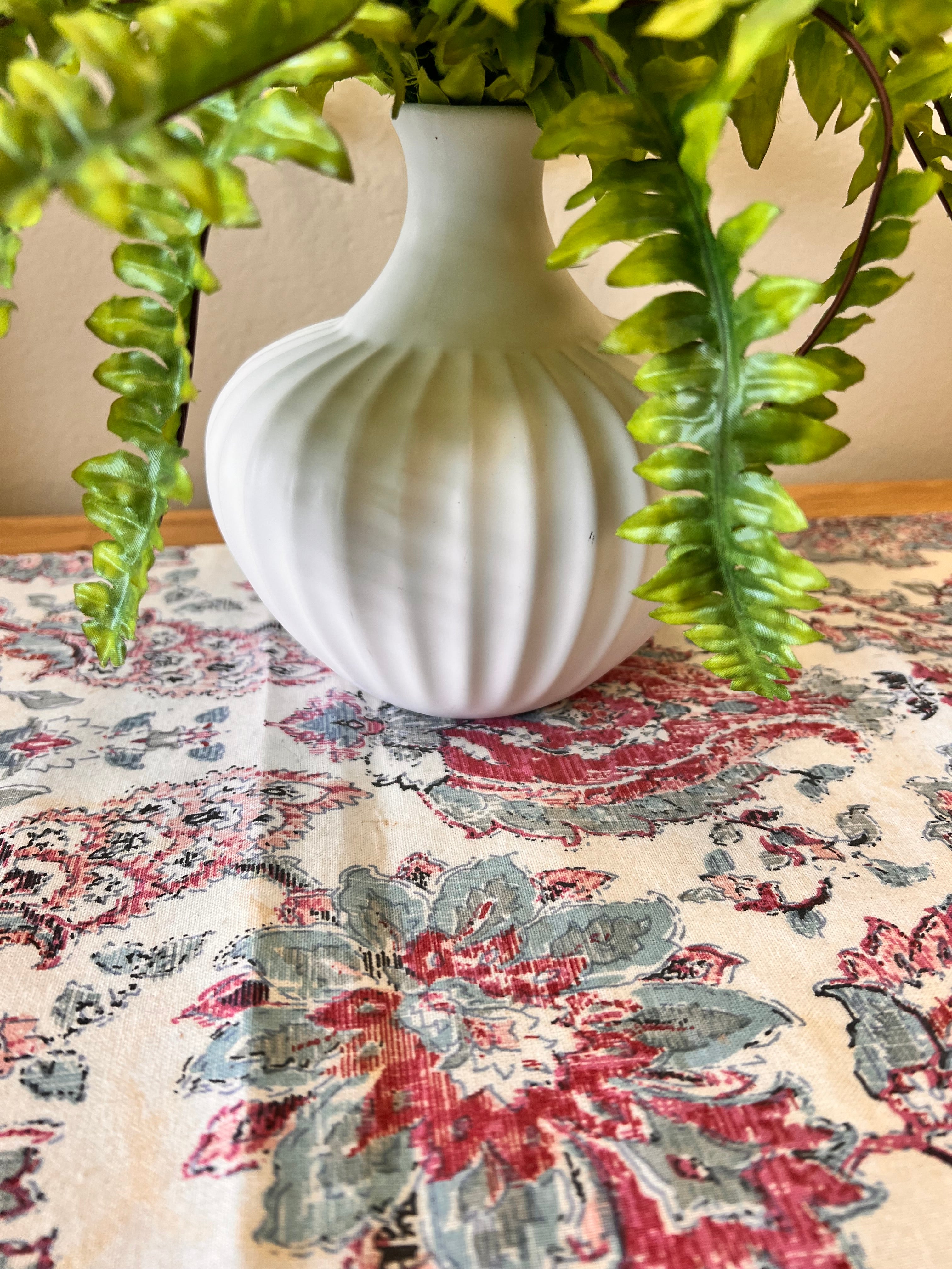 White Vase w/ Plant