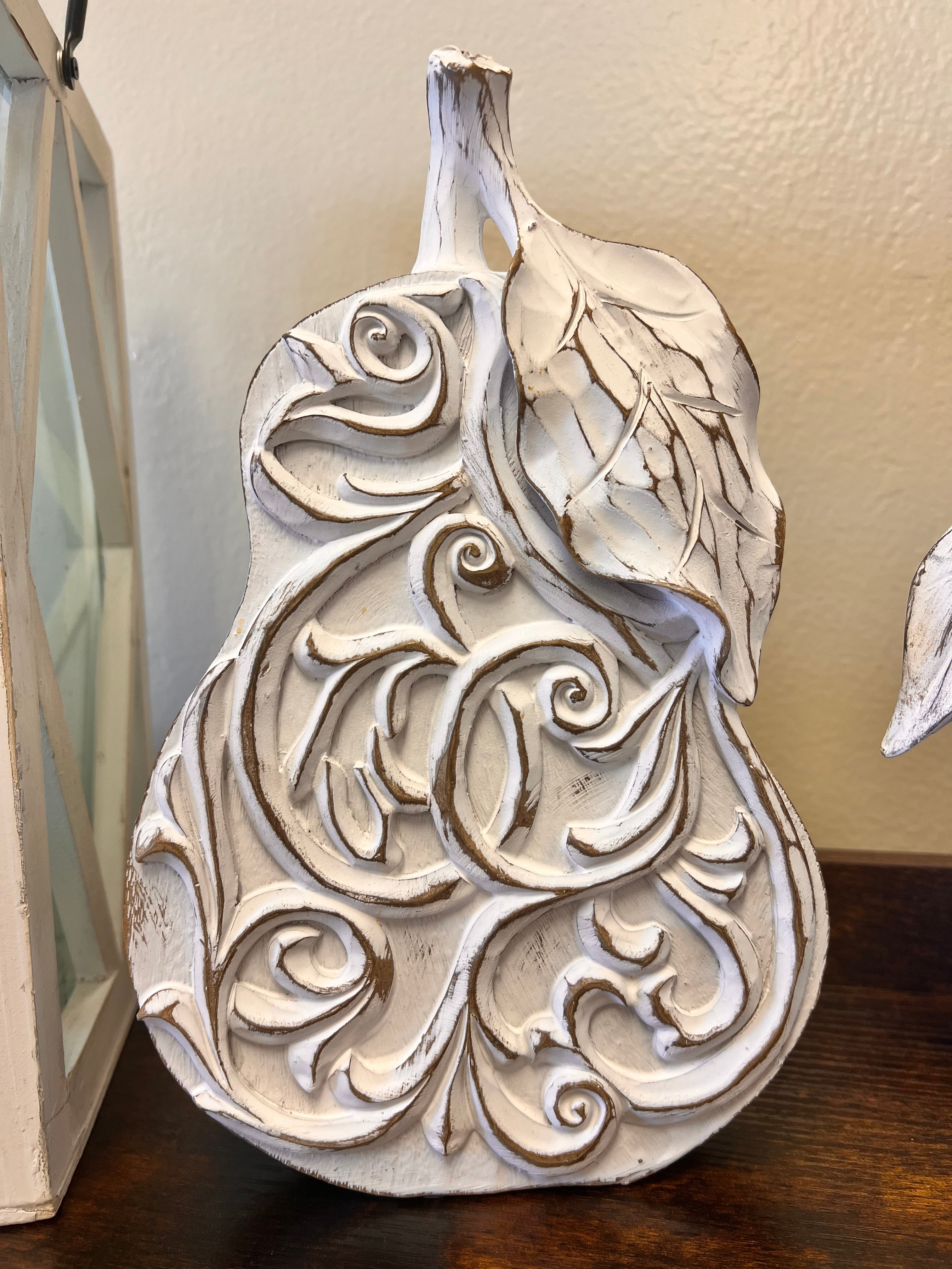 Apple Pear Wood Decor Set