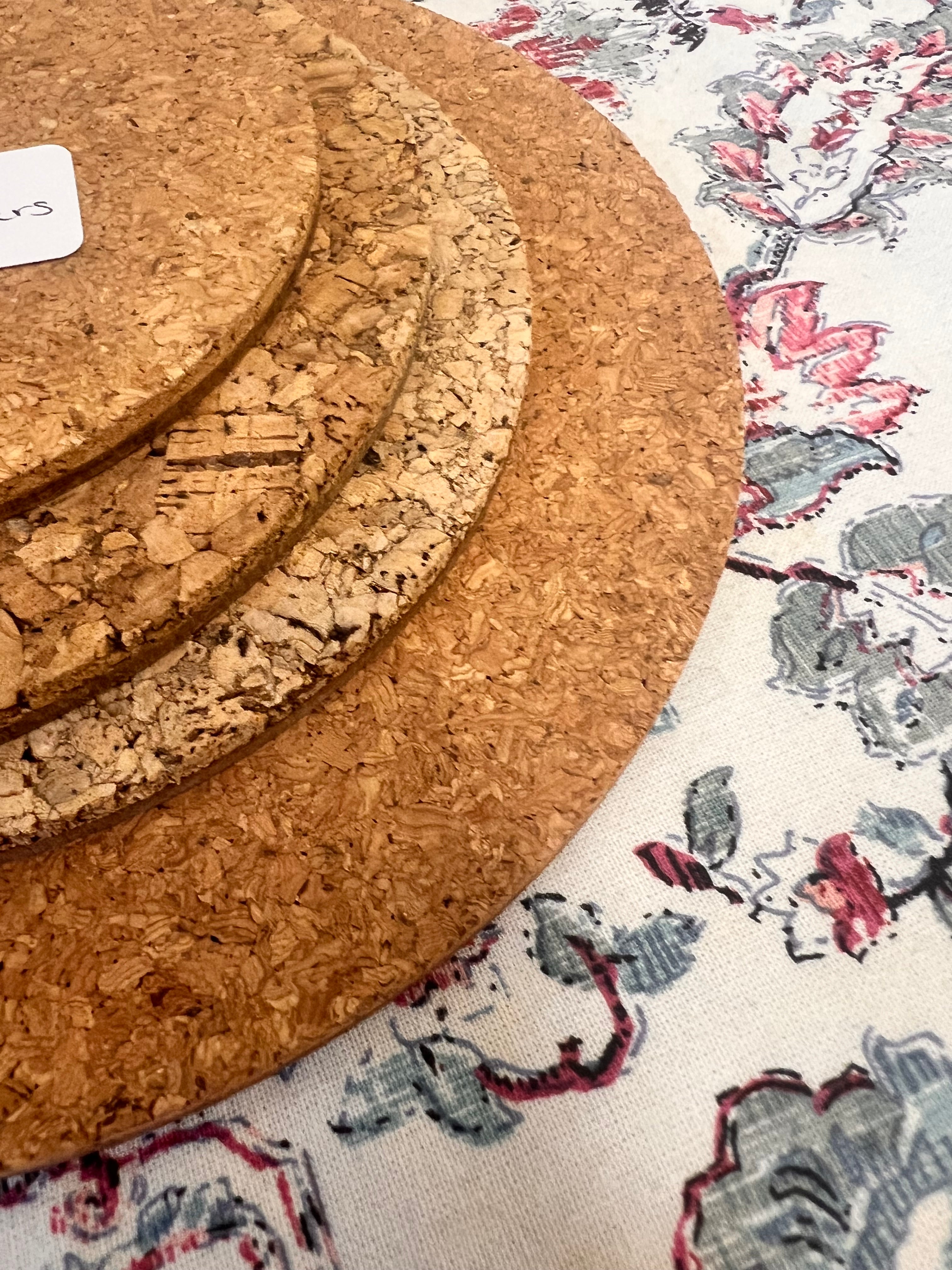 Cork Plant Coaster Set