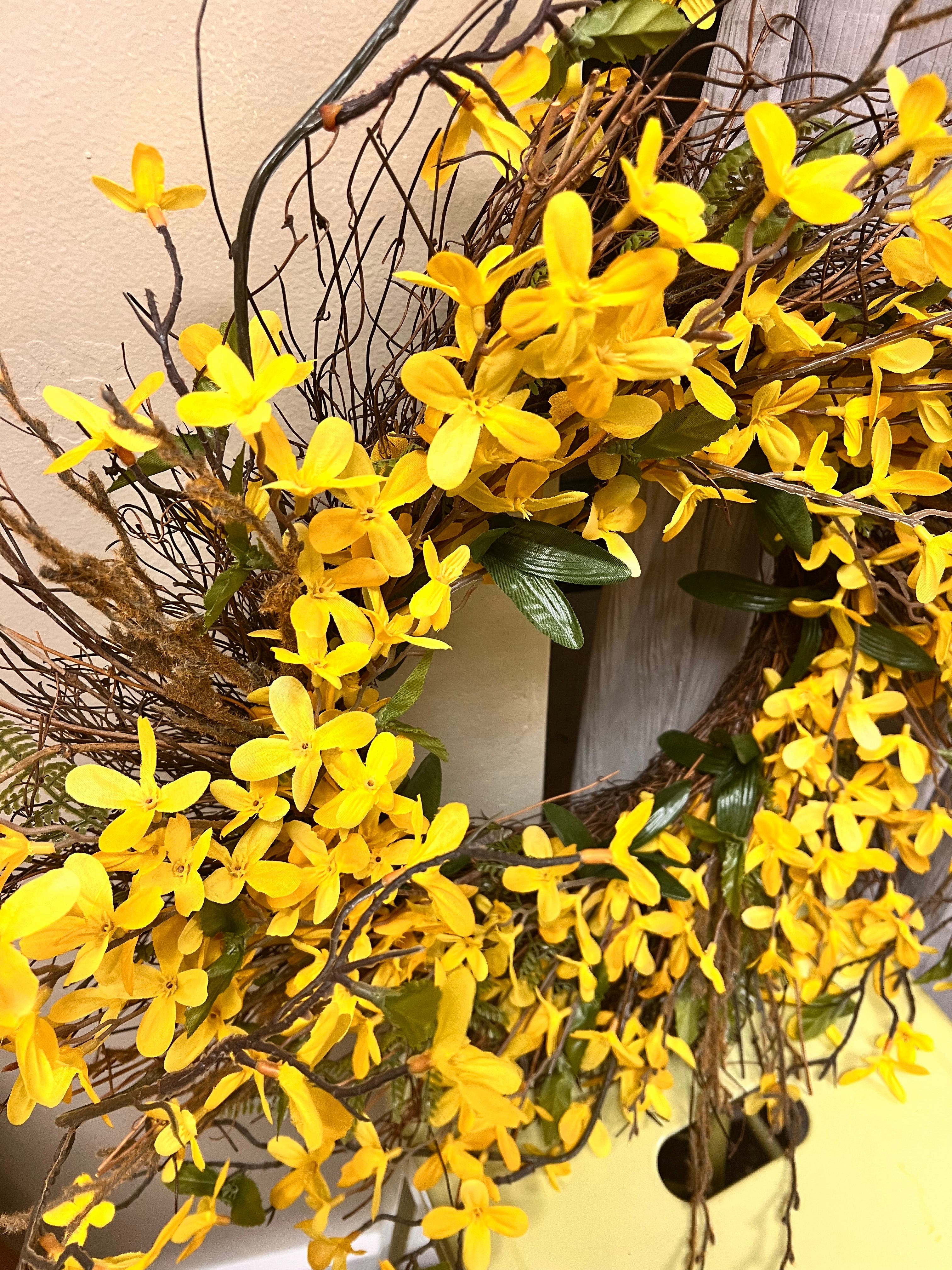 Yellow Flower Floral Wreath