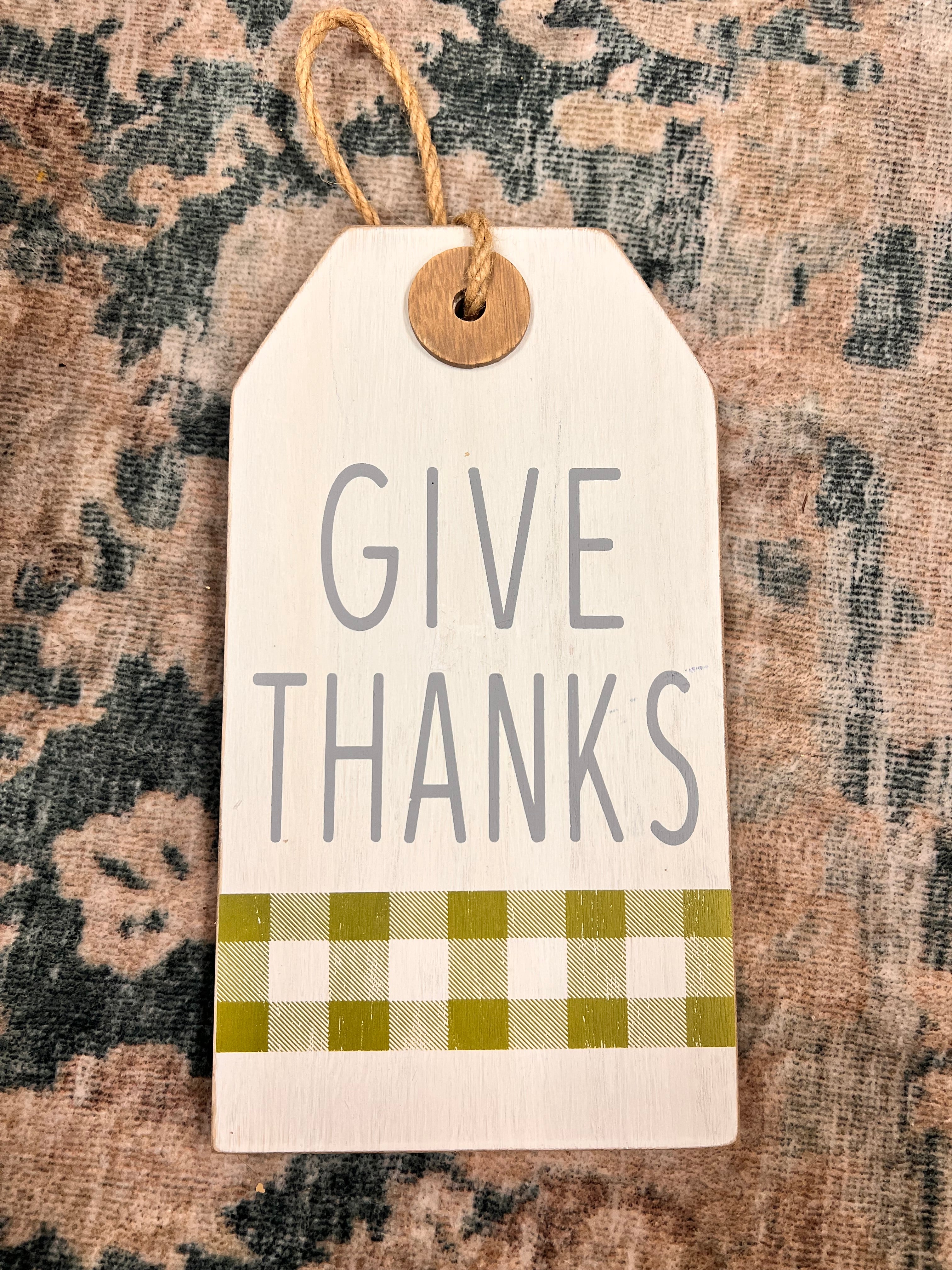 Give Thanks Fall Sign
