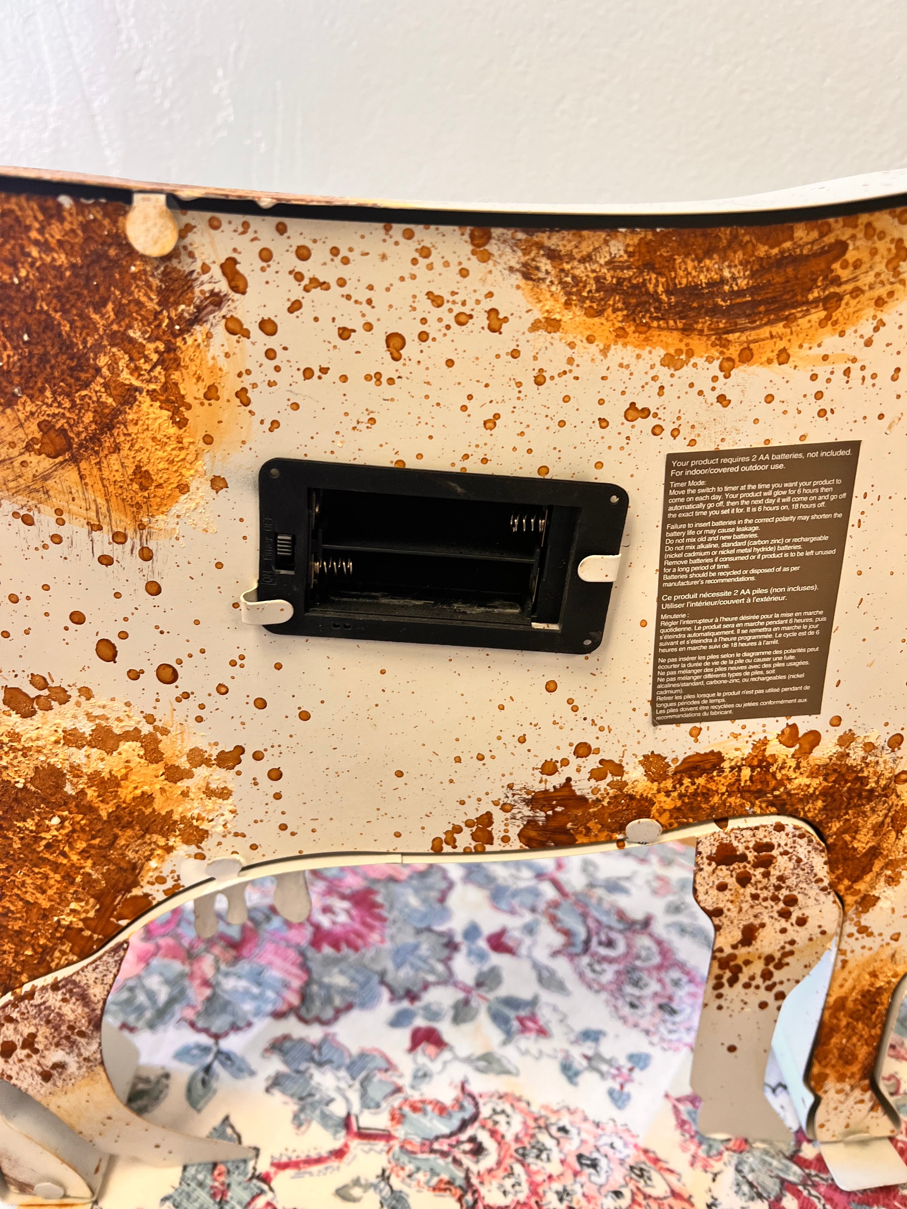 Pier 1 Rustic Light Up Metal Cow