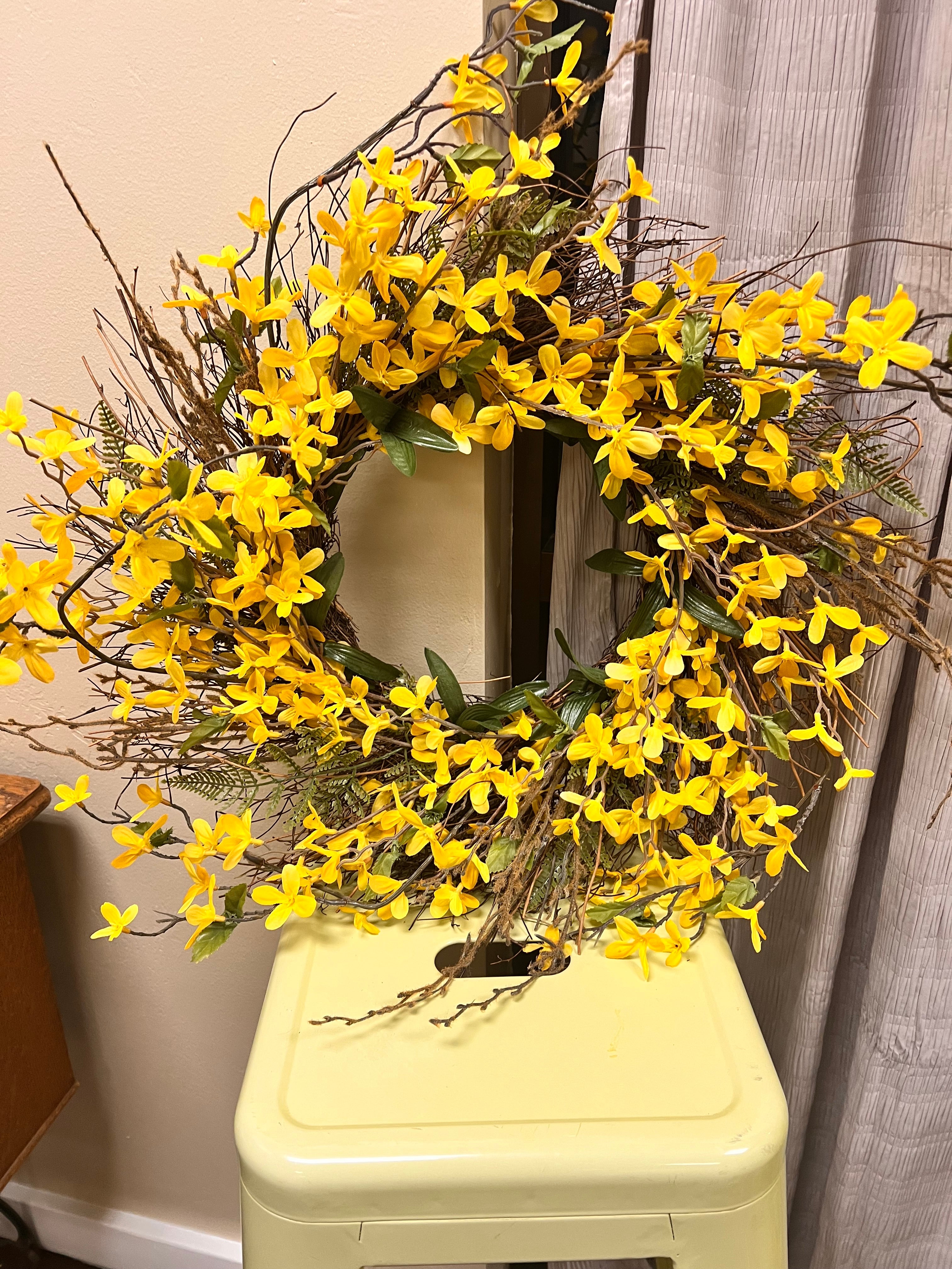 Yellow Flower Floral Wreath
