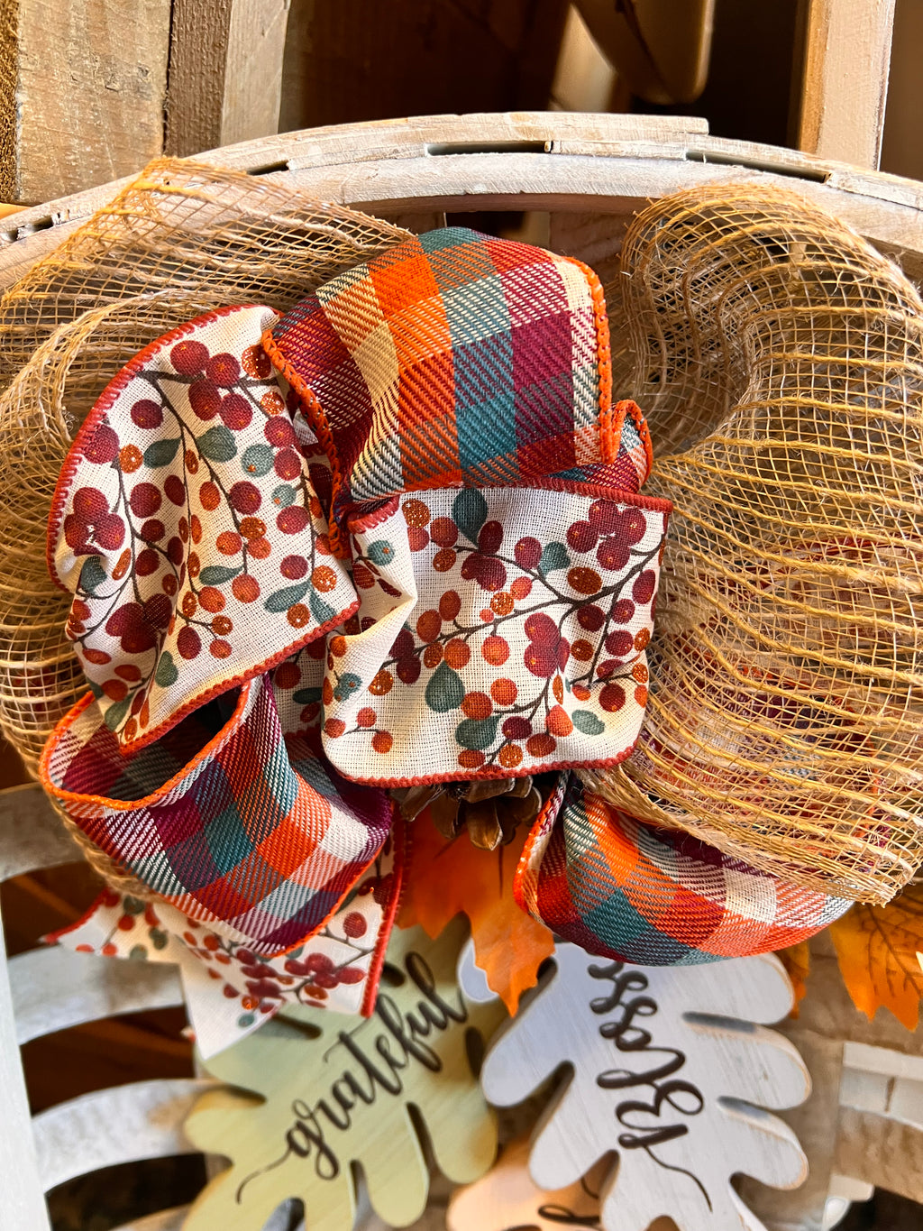 Fall Tobacco Basket Decor