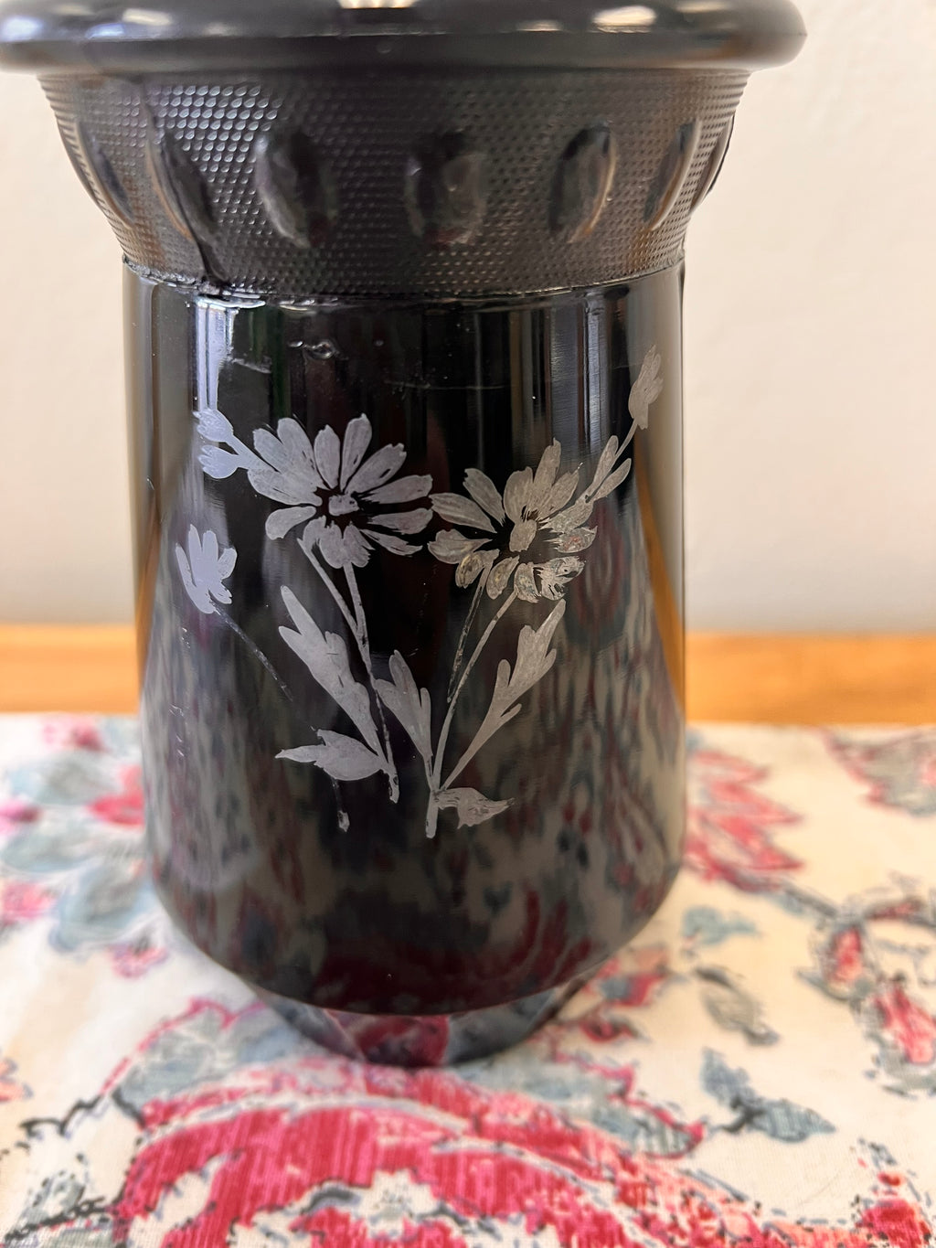 Vintage Black Vase