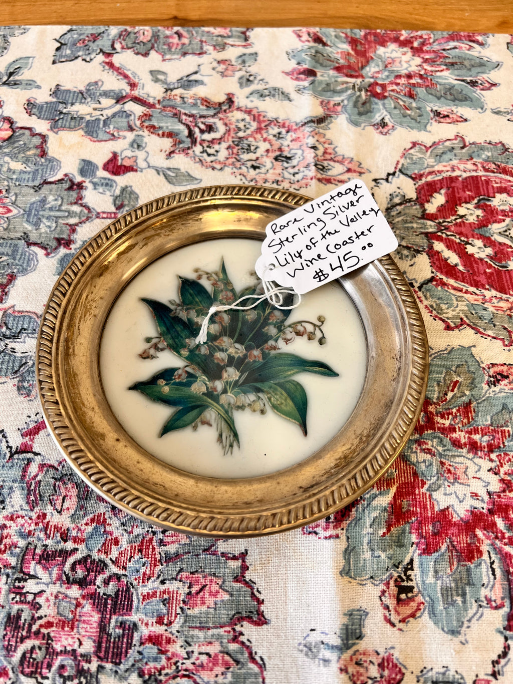 Rare Vintage Sterling Silver Wine Coaster