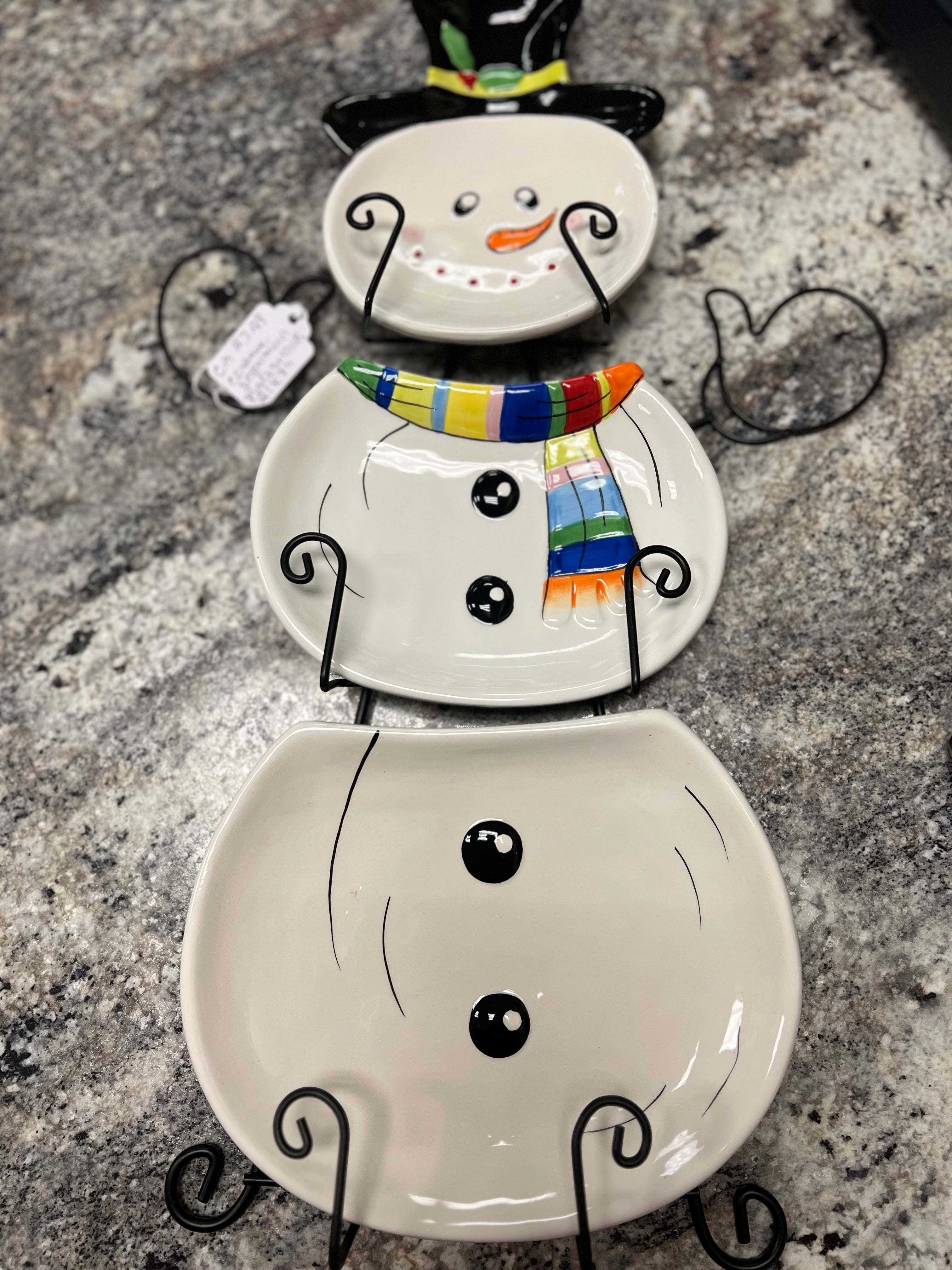Snowman Plate Set