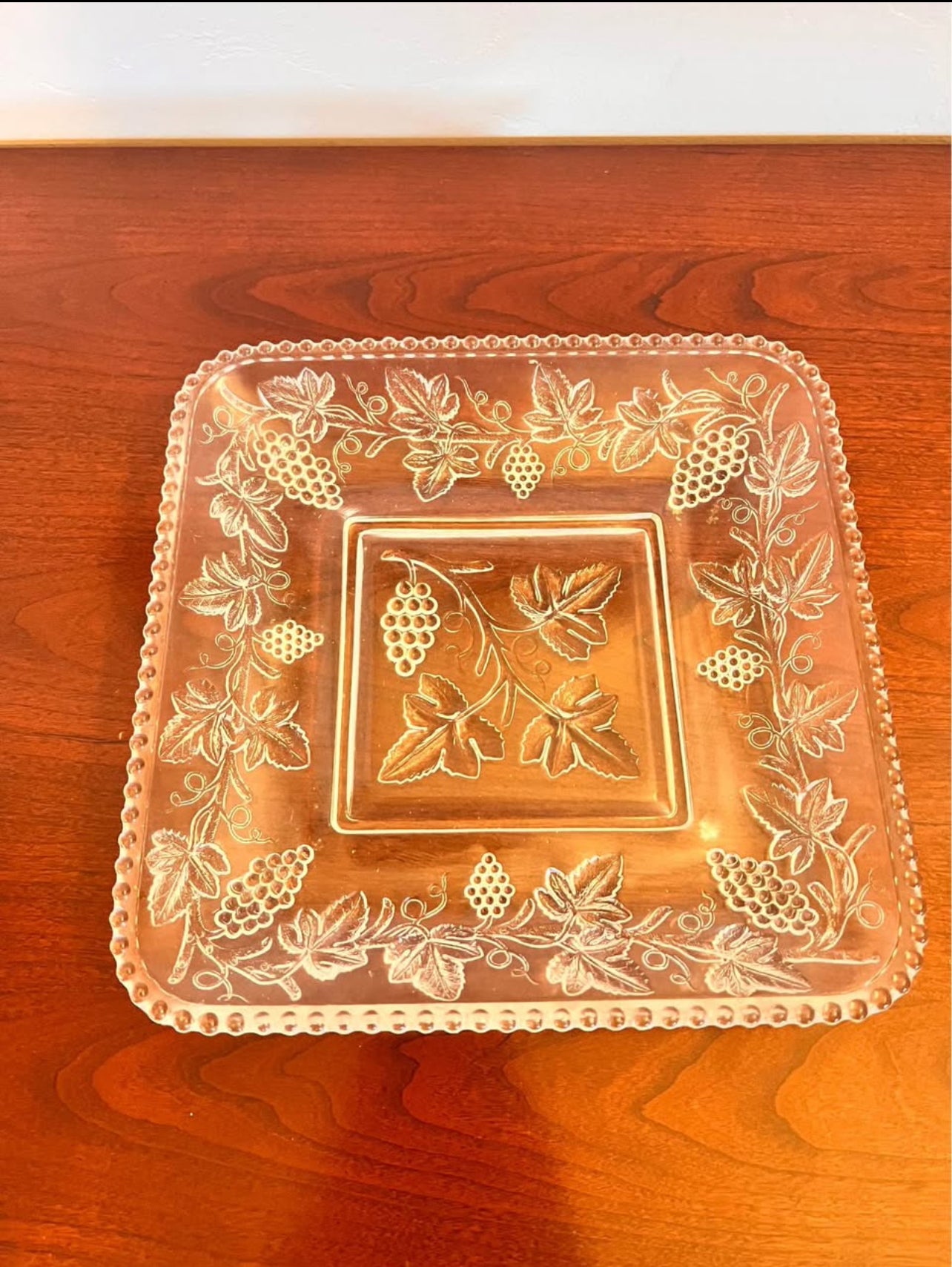 Antique 1890s Pressed Glass Dish