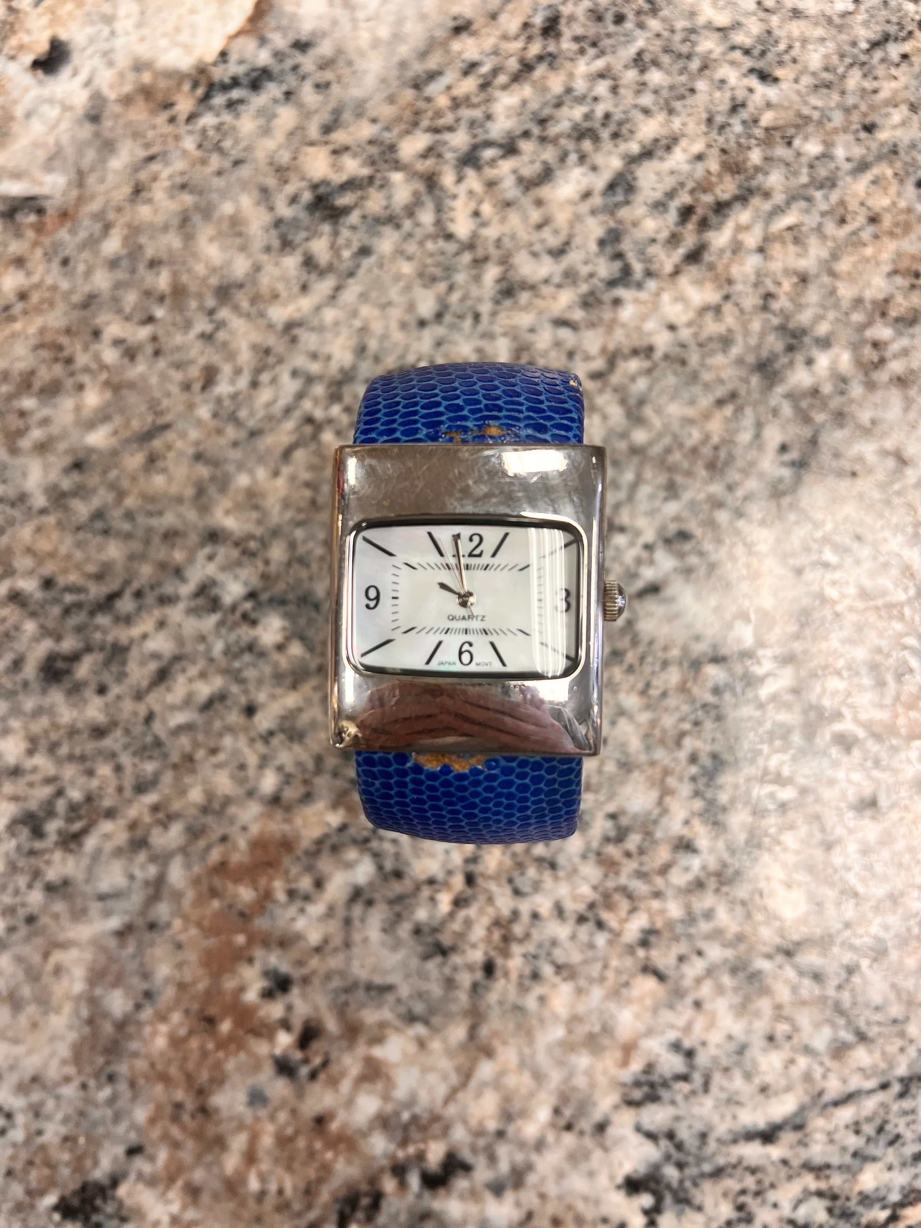 Blue Cuff Watch