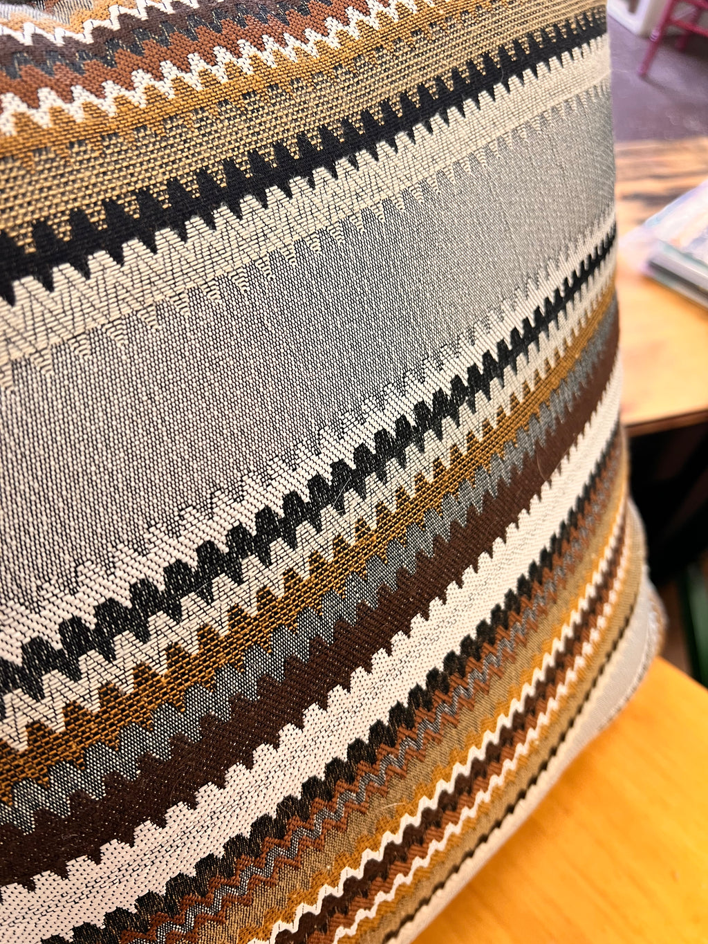 Brown/Gray Chevron Pillow