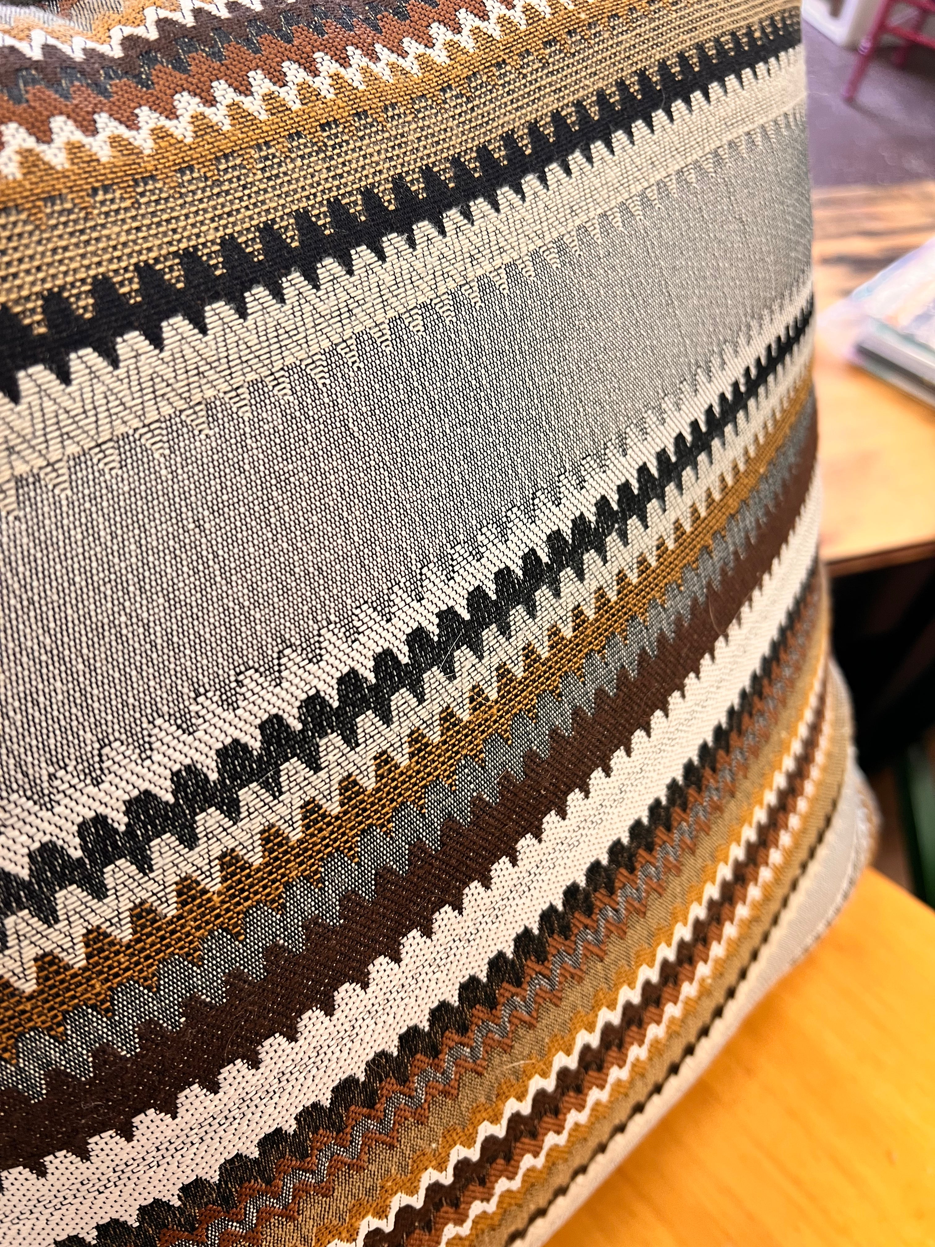 Brown/Gray Chevron Pillow