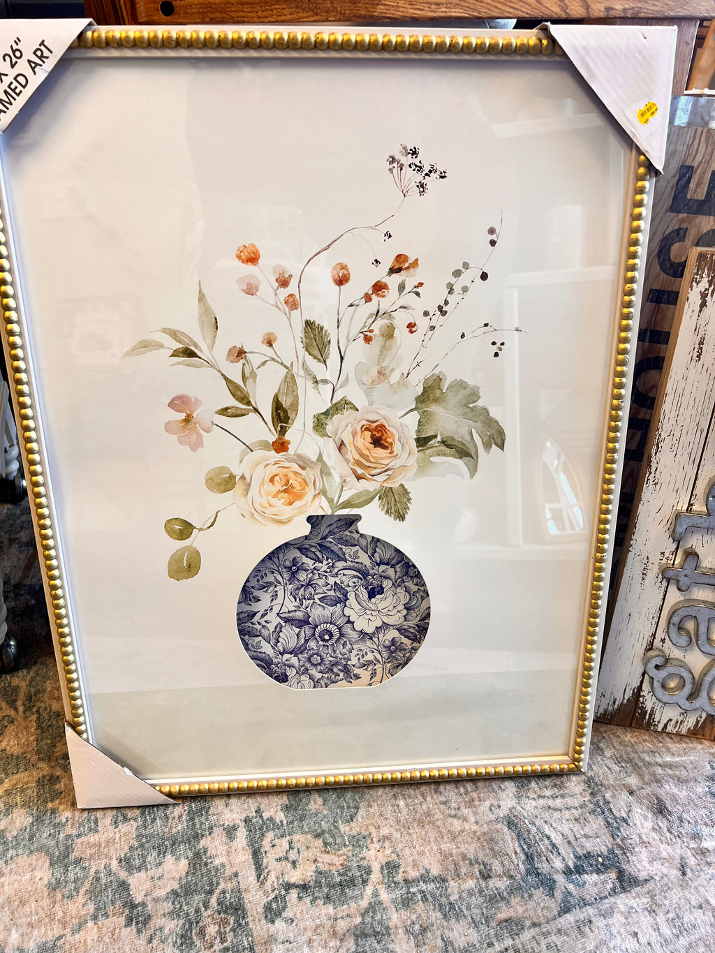 20x26 Framed Floral Art