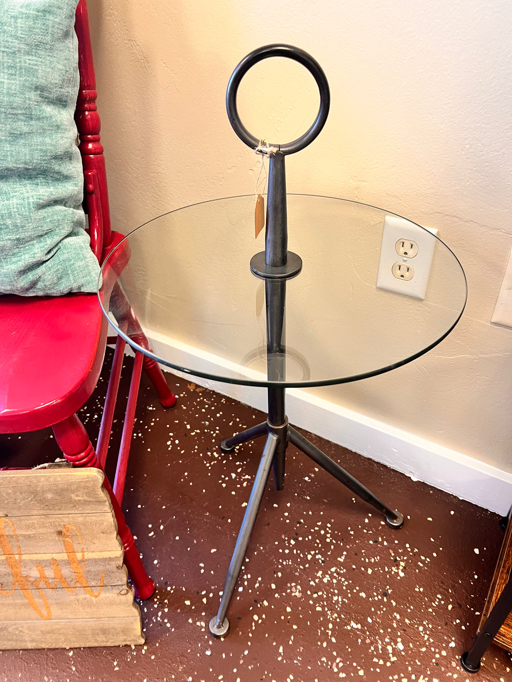 Small Glass/Metal Side Table
