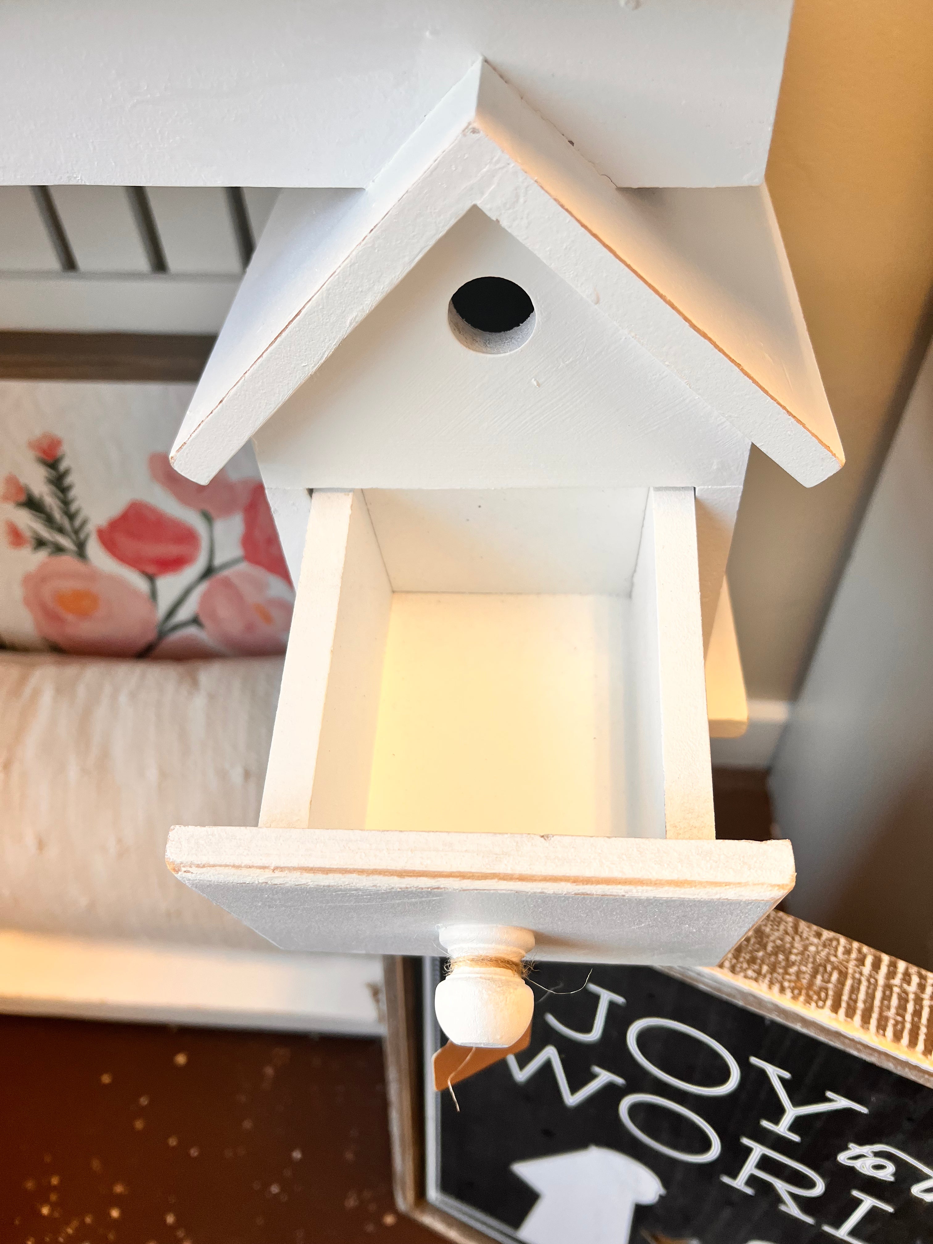 White Birdhouse Table