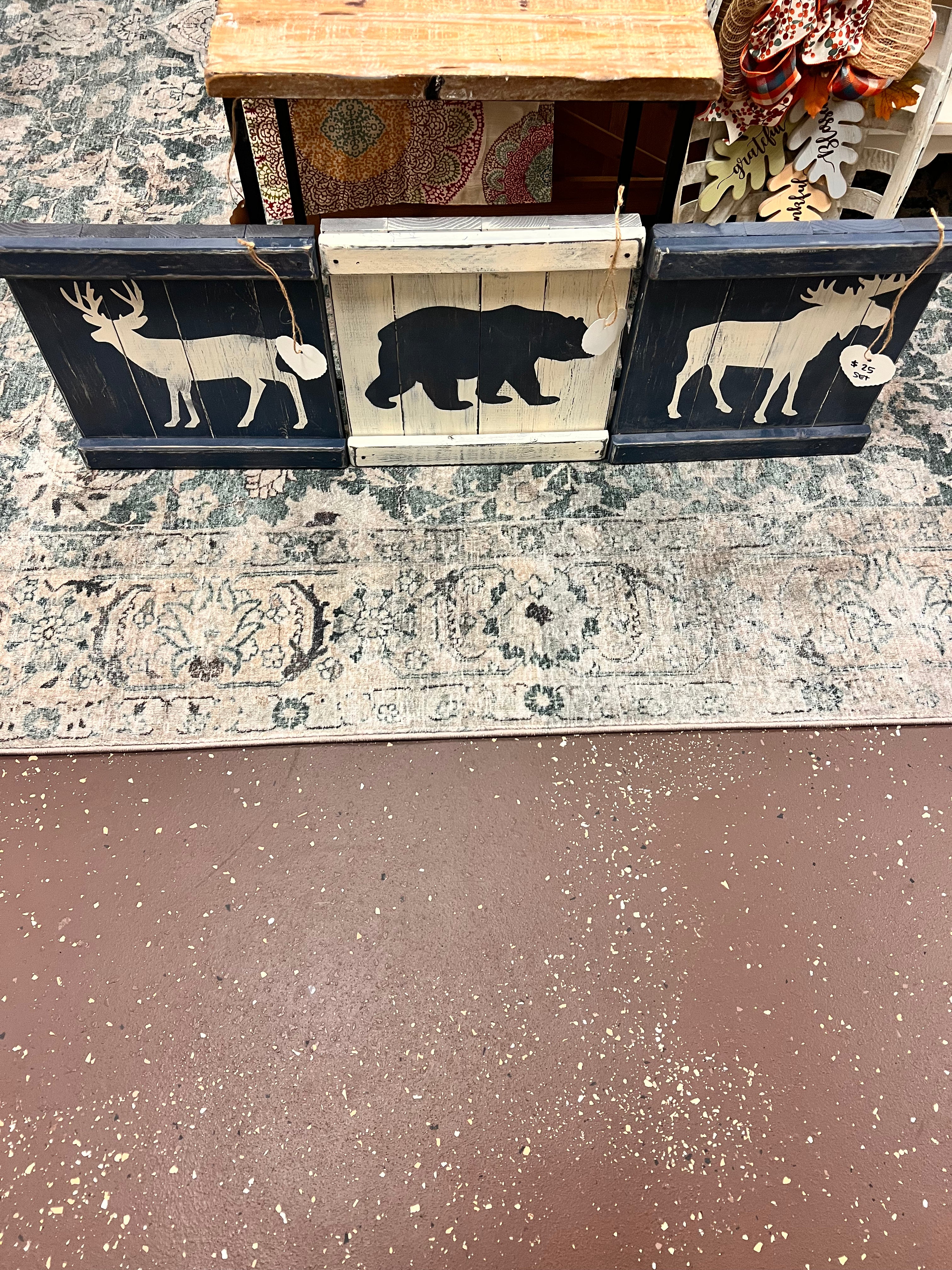 Wooden Animal Decor Set