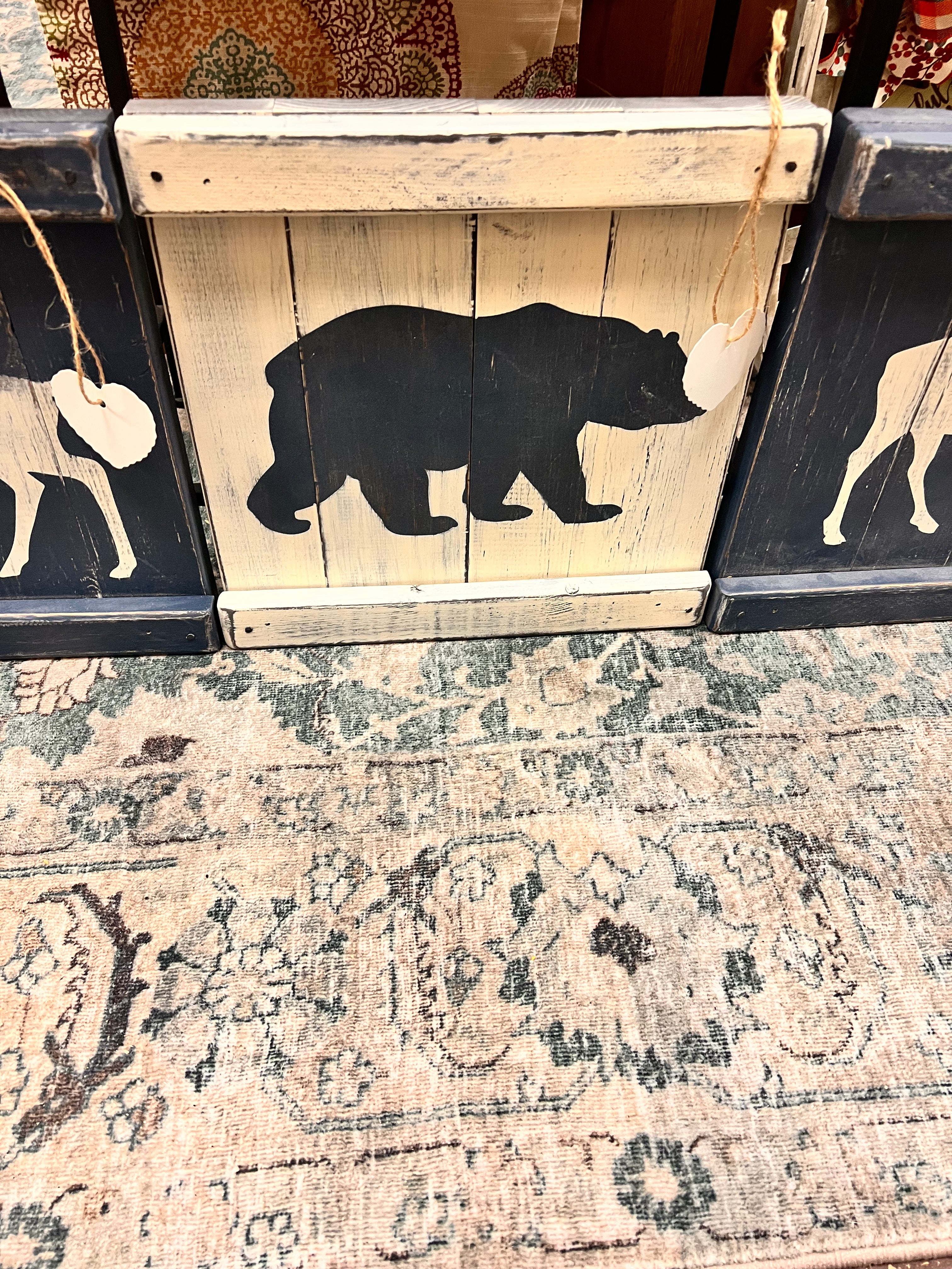 Wooden Animal Decor Set