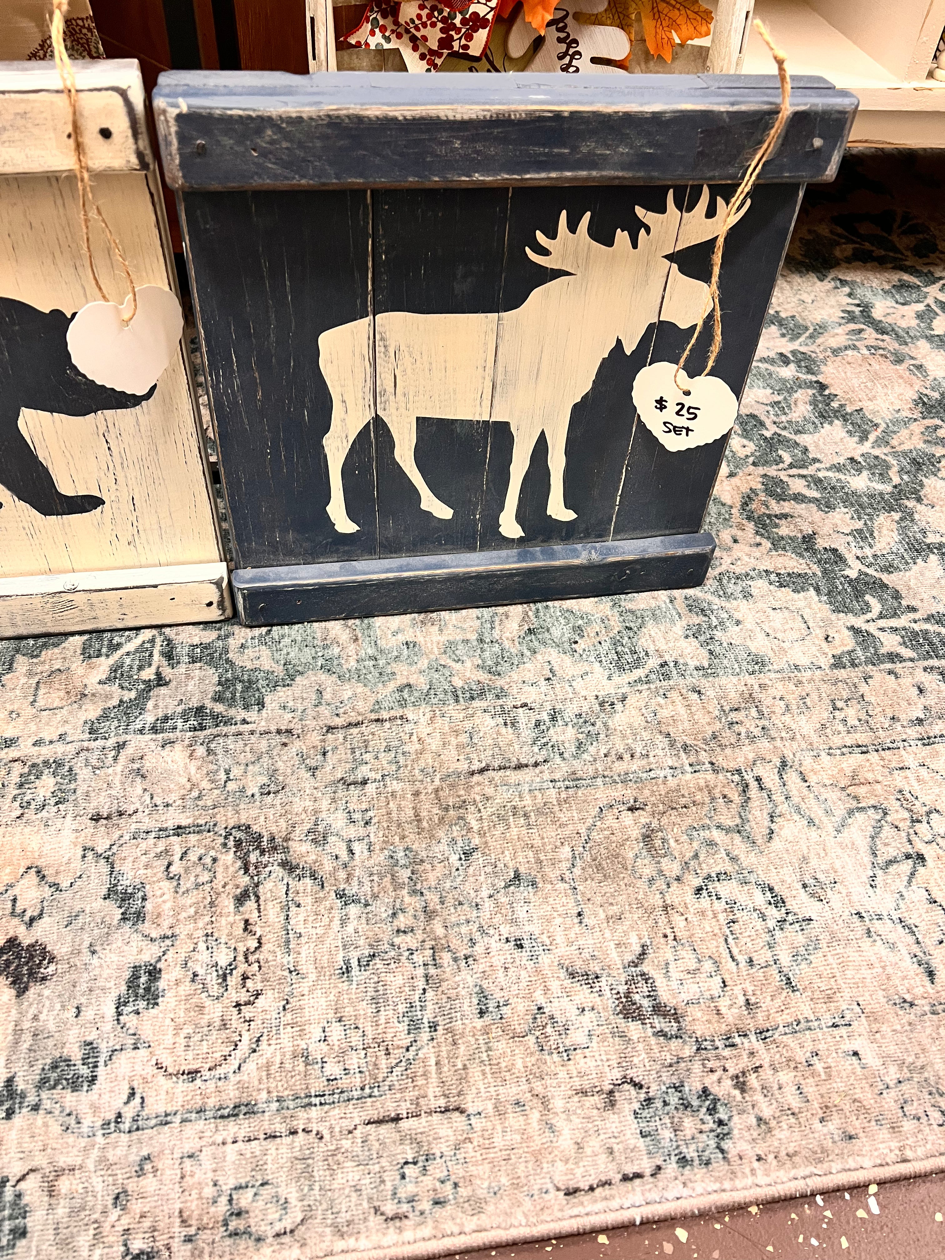 Wooden Animal Decor Set