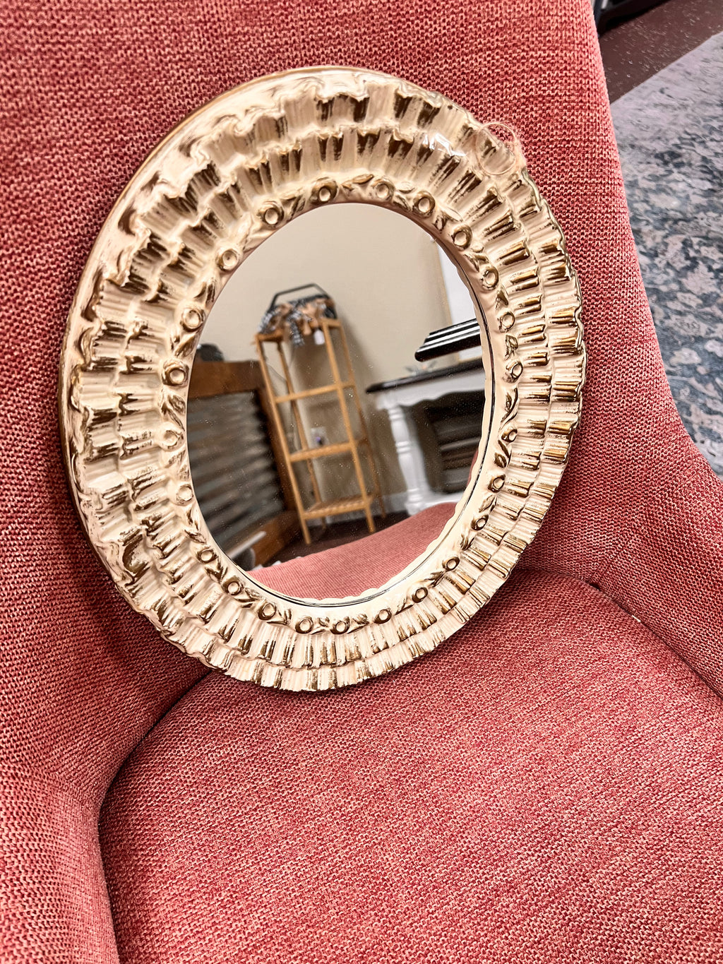 Rustic Oval Mirror